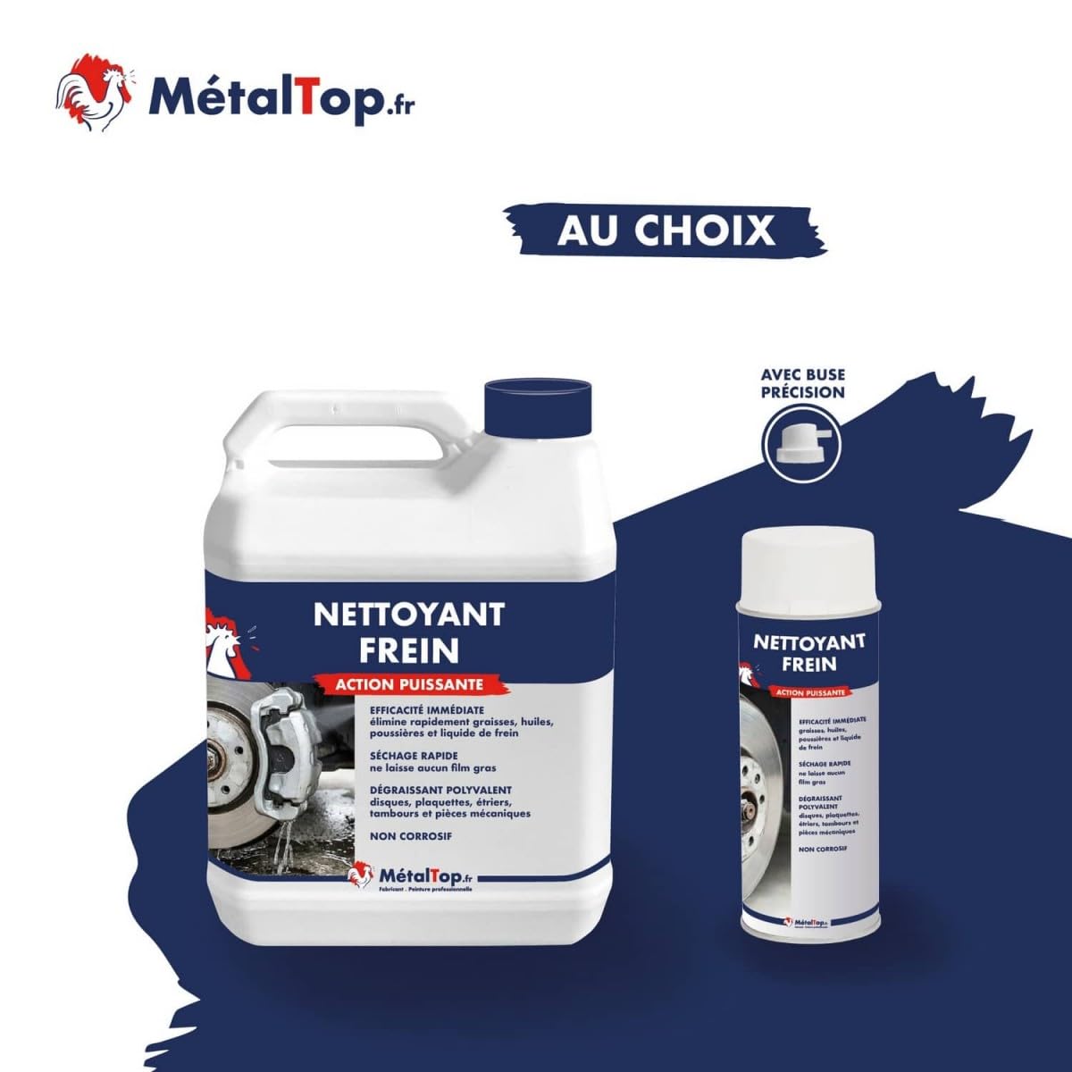 Métaltop - Nettoyant Frein - 5 L - Nettoyant et dégraissant pour freins
