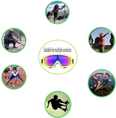 Miniatura 4 de Gafas de esquí sobre gafas de esquísnowboard para hombres, mujeres y jóvenes, 100% espuma de protección UV, antiarañazos, a prueba de polvo