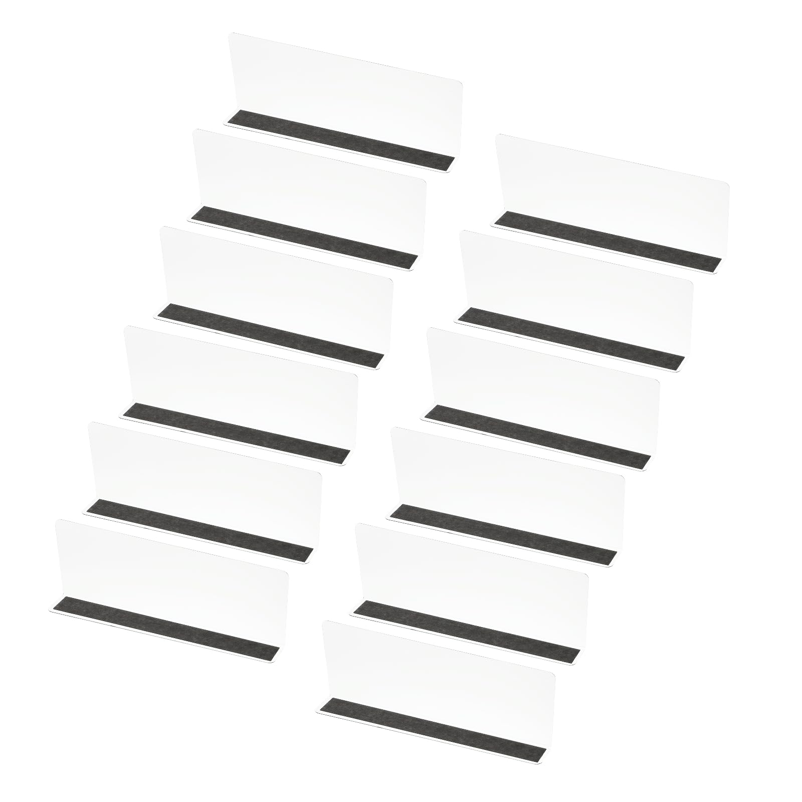 PATIKIL 12 Divisores De Estante para Organización De Armario 280 X 40 X 100mm Separadores Magnéticos De Acrílico para Estantes De Cocina para Debajo De La Cama para Dormitorio Transparente