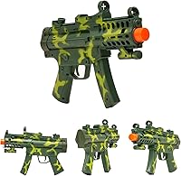 Vista 1 de BPC Juguete de rol para niños, pistola táctica de camuflaje de combate con luces LED, vibraciones y sonido para disfraz de juego de simulación