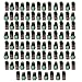 Evertech 100 pcs Cat5/Cat6 to BNC Coaxial Connector Screw Terminal CCTV Security Camera