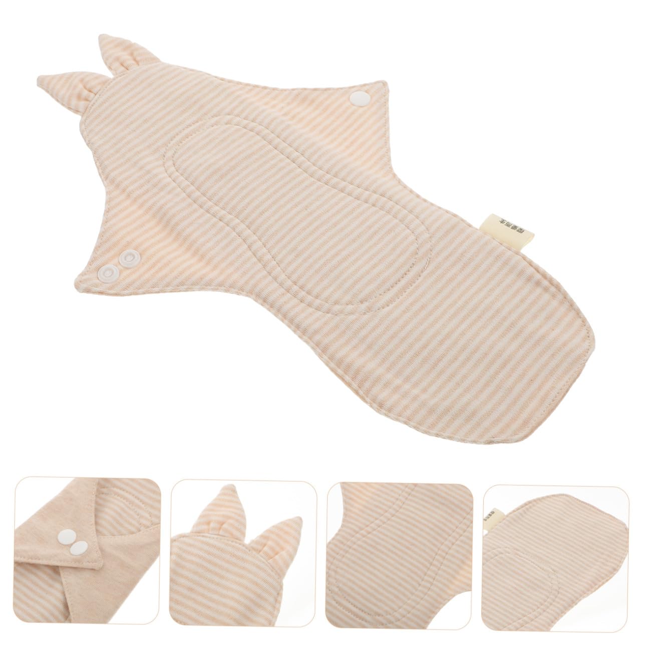 3 Piezas De Las Aletas Festoneadas Paño Absorbente Almohadillas Para La Cama De Incontinencia Mama Panty Liner Absorbencia Menstrual Tampón Sector Algodón