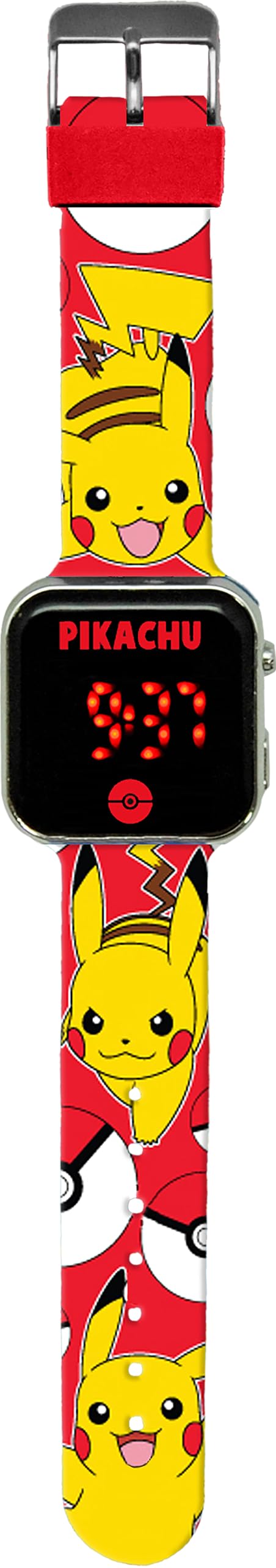 Orologio Digitale Pokemon Pikachu Per Bambini - Batteria Lunga Durata, Cinturino Regolabile