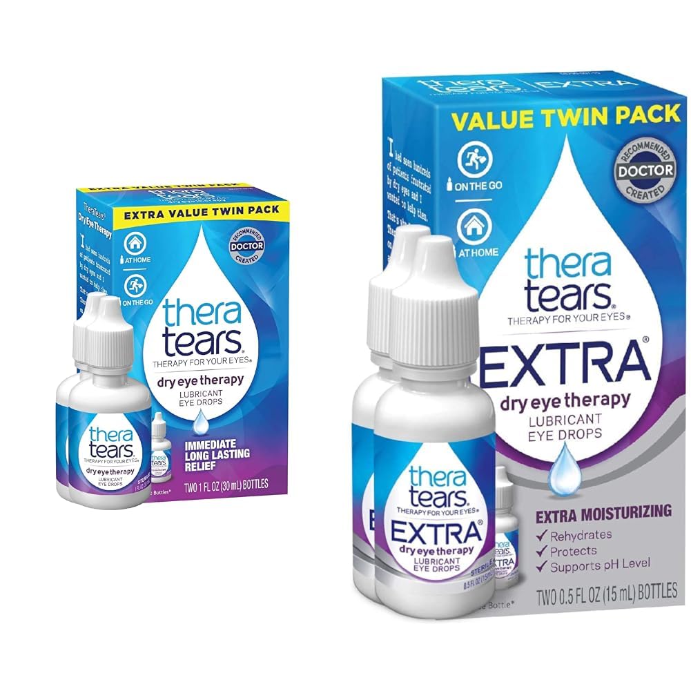 TheraTears Dry Eye Therapy Lubricating Eye Drops for Dry Eyes Extra Dry Eye Therapy Lubricating Eye Drops for