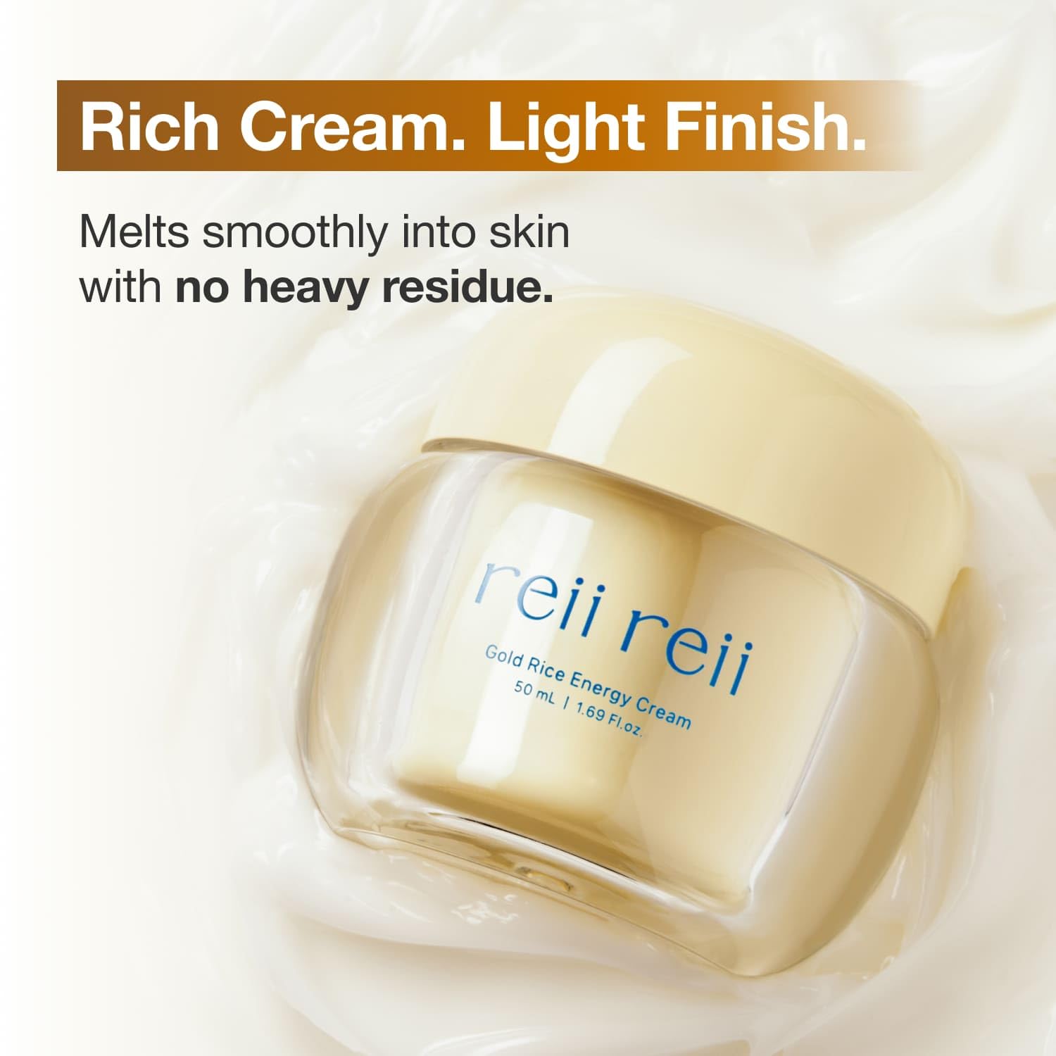 Gold Rice Energy Cream with Peptide & Hyaluronic Acid, Vegan Korean Moisturizer