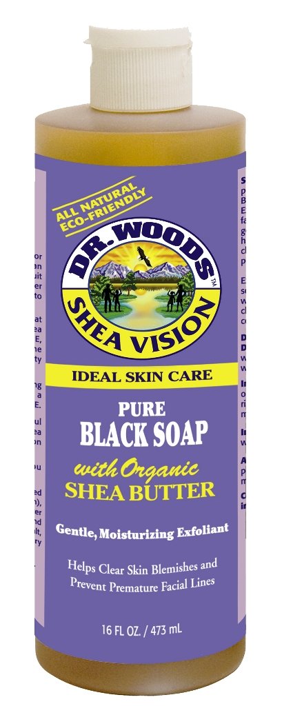 Dr. Woods Ideal Skin Care, Pure Black Soap with Shea Butter, 16-Ounce (Pack of 12)