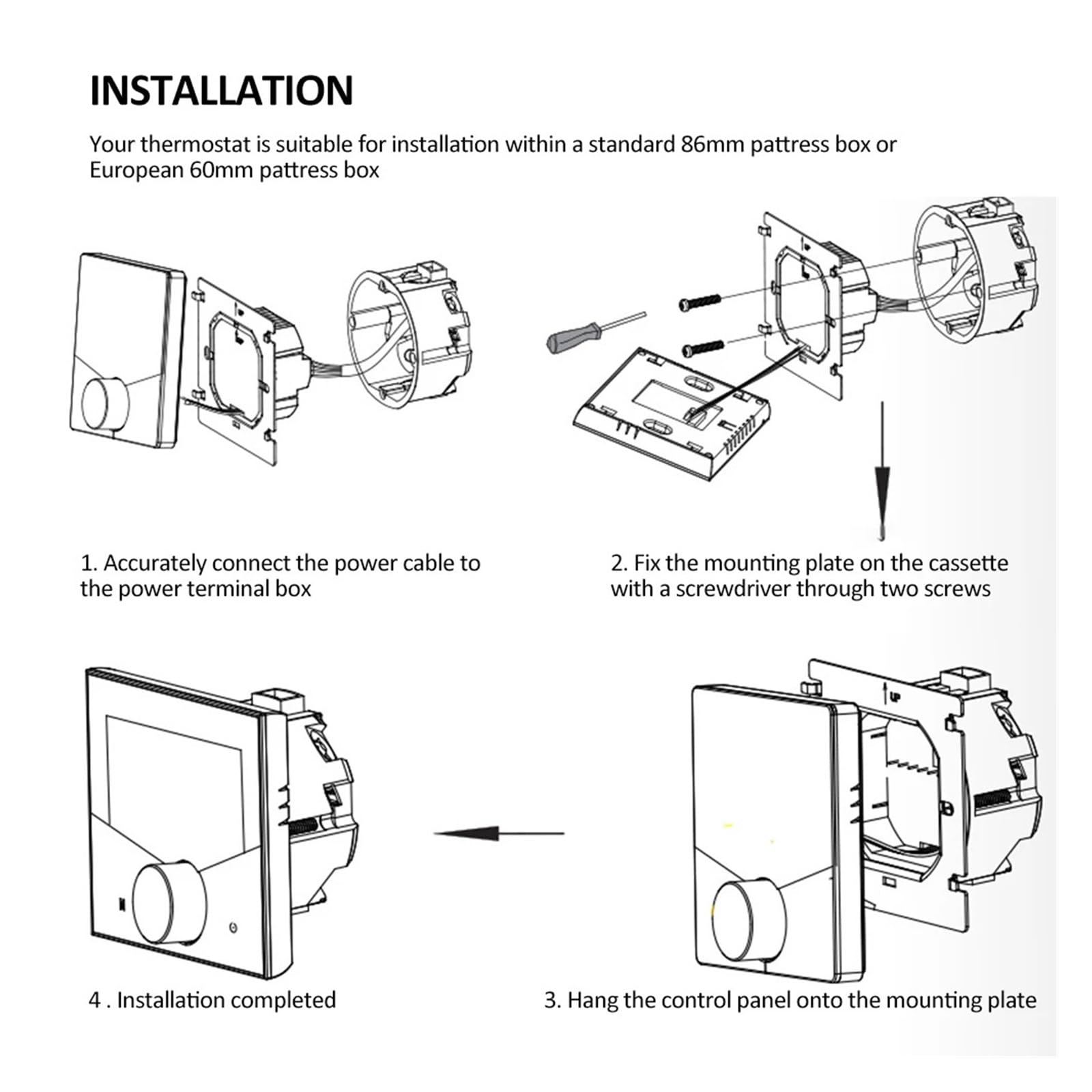 Inteligentny termostat, Inteligentny termostat grzewczy Cyfrowy regulator temperatury Wyświetlacz LCD Tygodniowy programowalny termostat Inteligentna kontrola aplikacji Life(Water Heating)