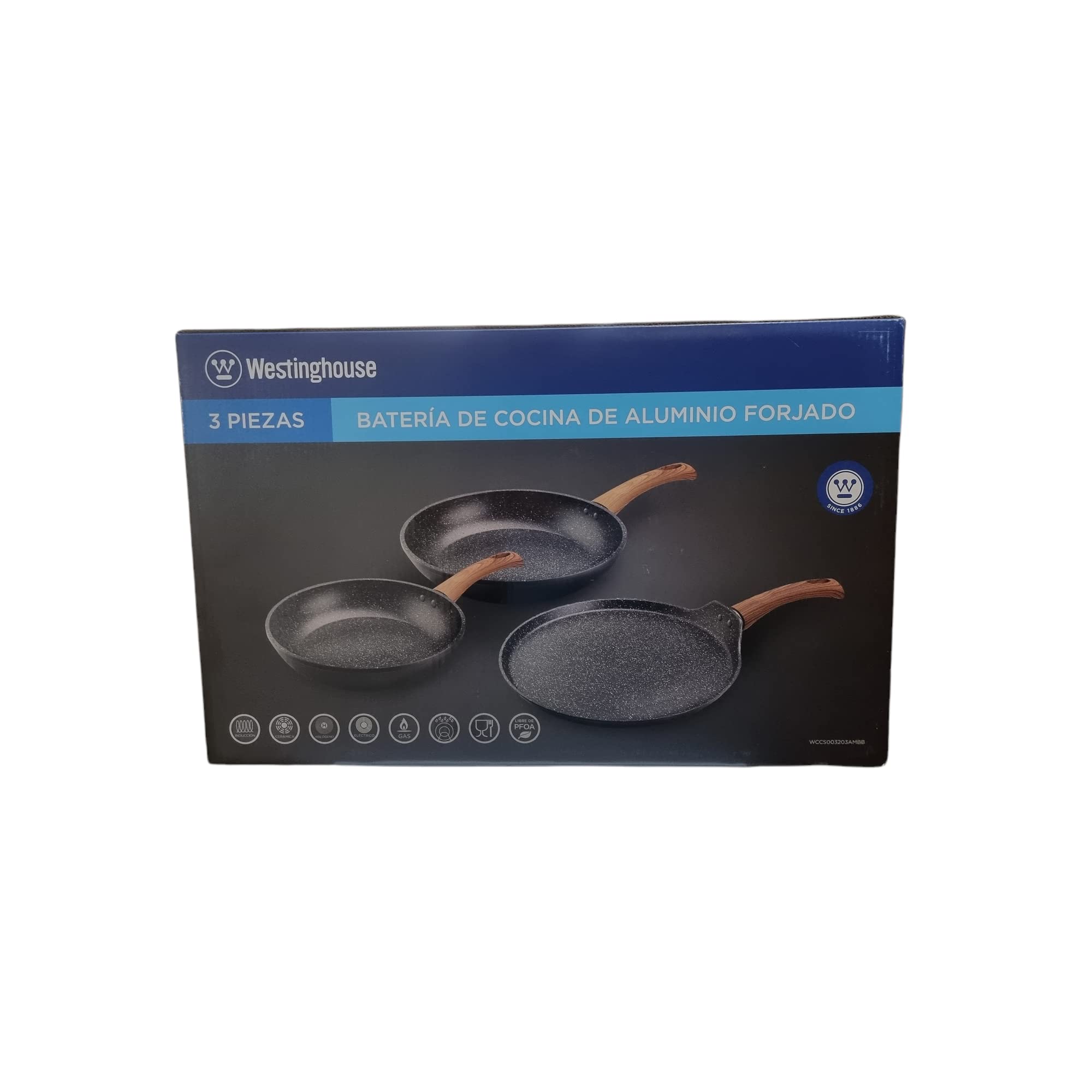 Westinghouse Grey Marble Cookware Set - 3 Piece -6