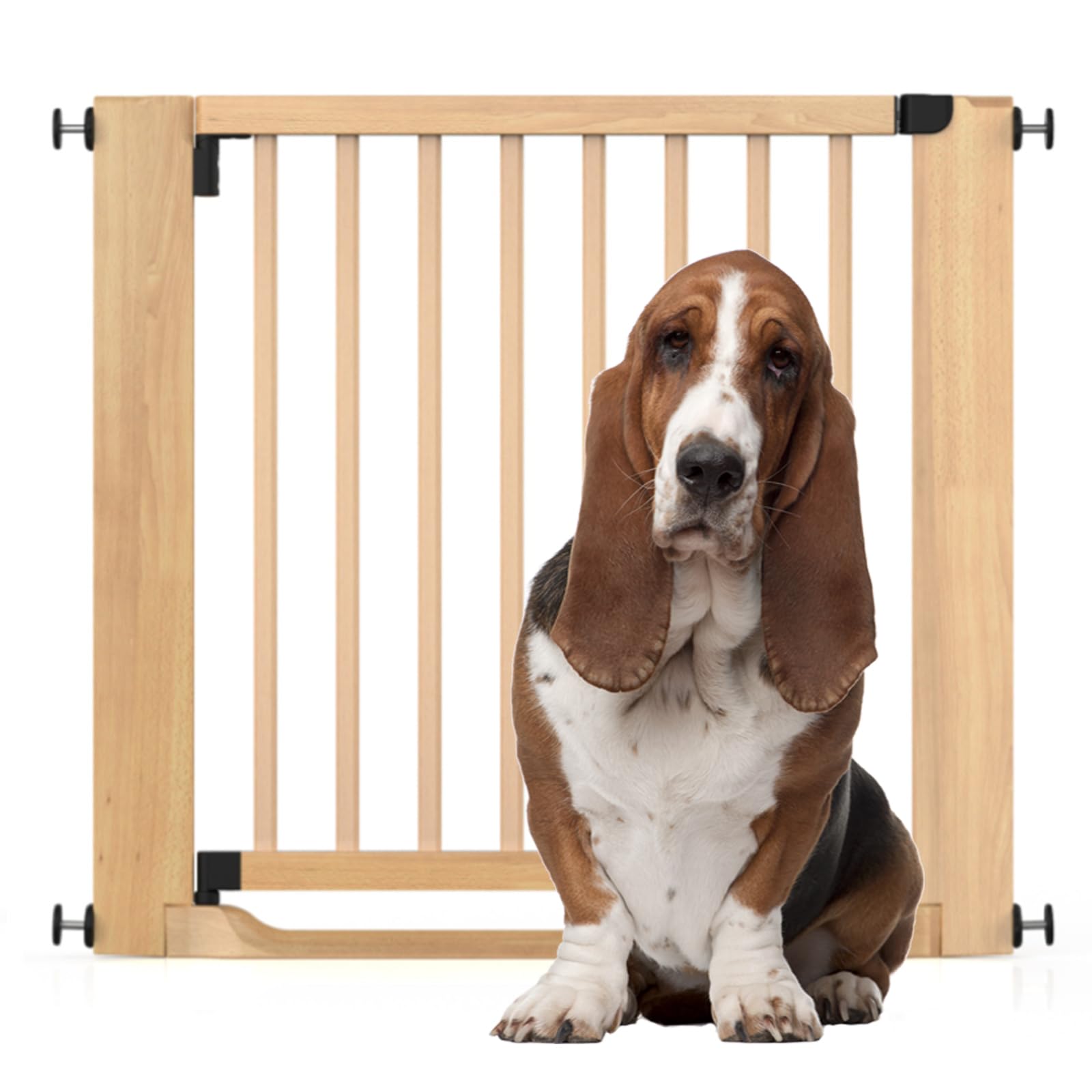 Bettacare Wooden Heritage Flat Step Dog Gate - 87cm-95cm - Cream