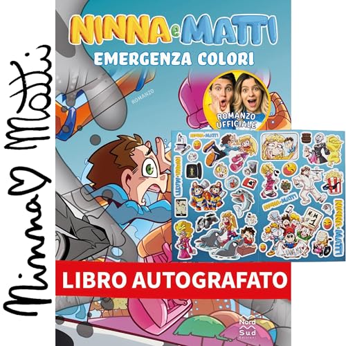 NINNA e MATTI Emergenza Colori Libro Autografato + Stikers Adesiv