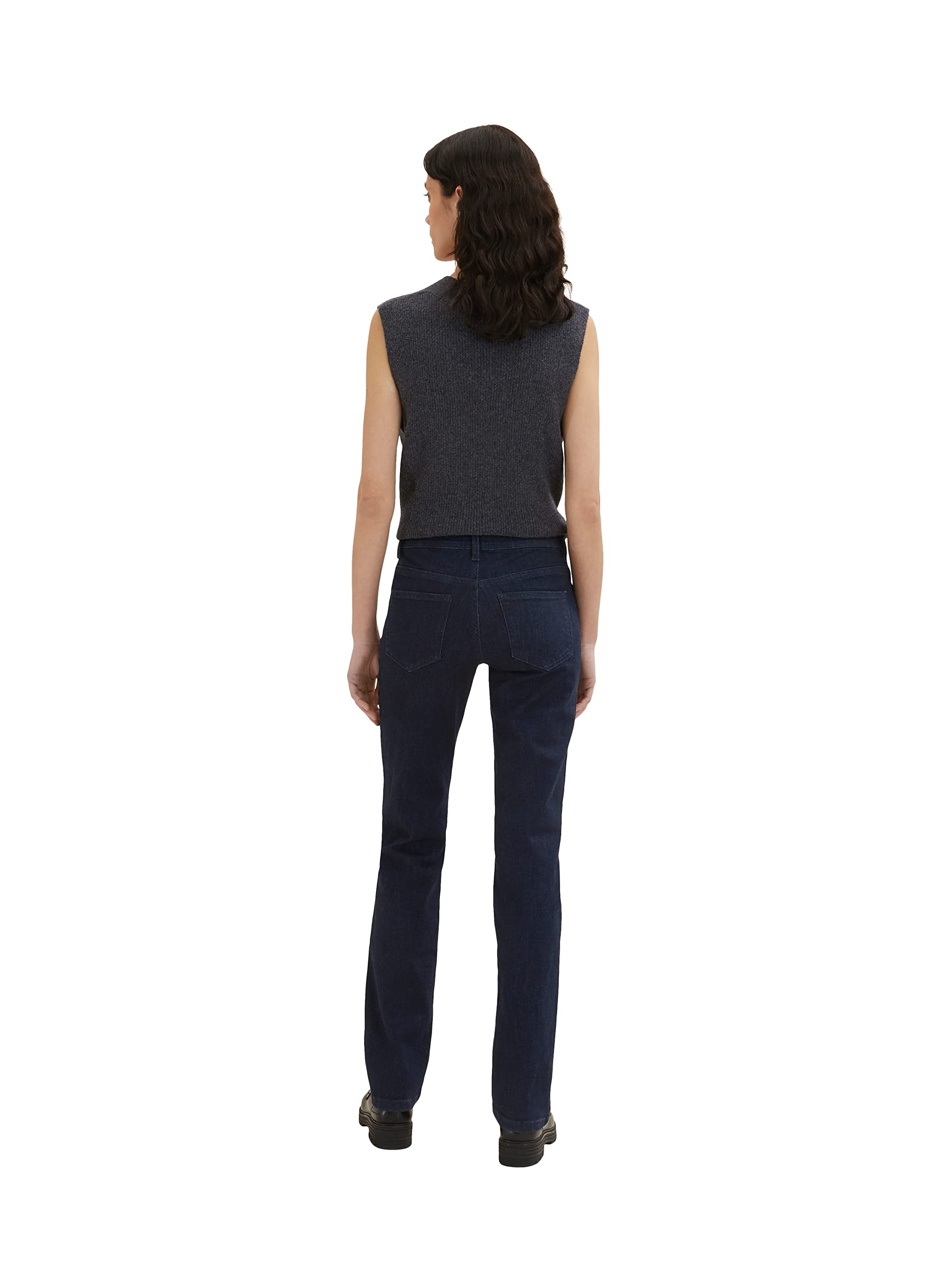 TOM TAILOR 202212 Alexa Straight Jeans Femme ,10115 - Clean Rinsed Blue Denim ,36W / 30L