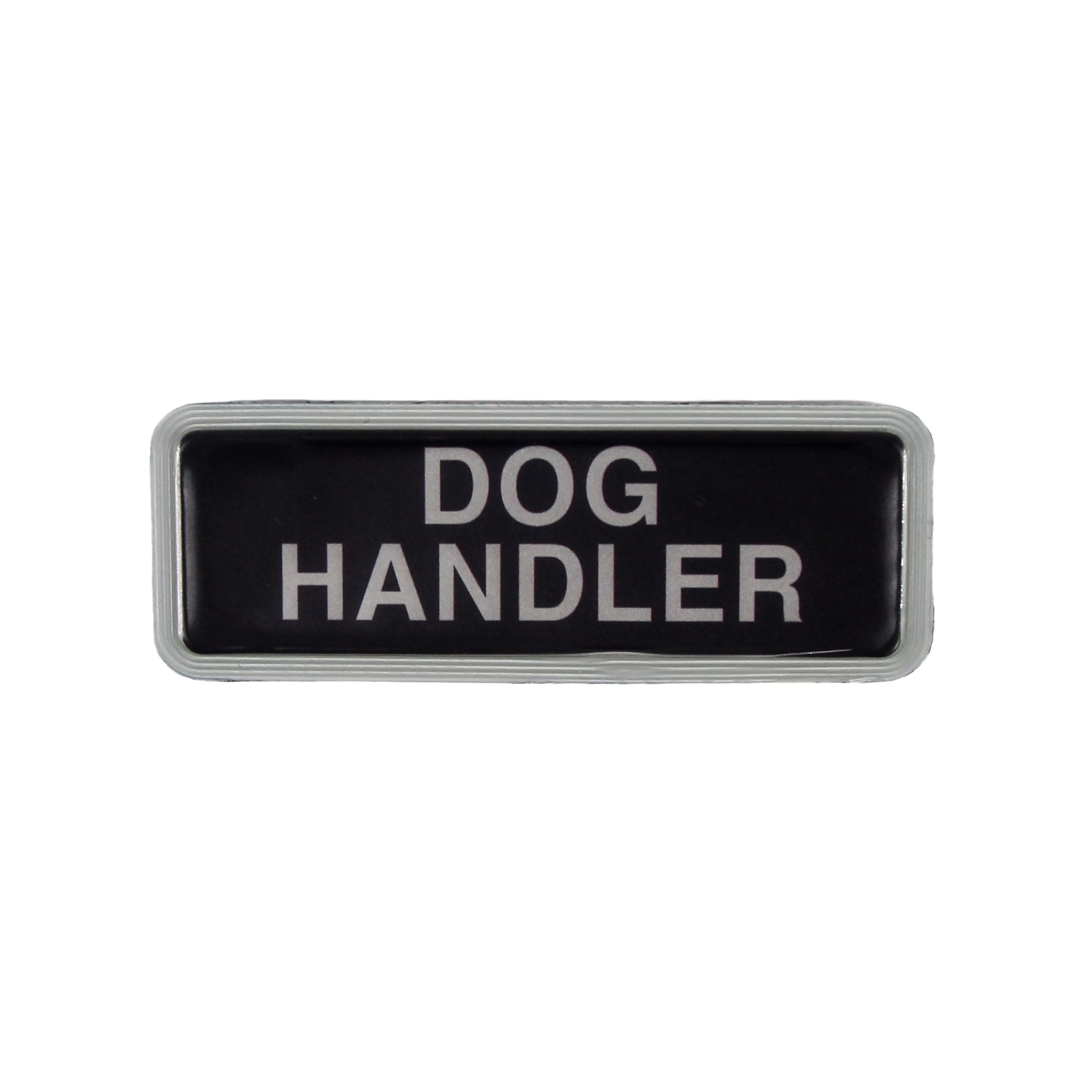 L-MAX Reflective Dog Handler Badge with Hook and Loop (Hook Patch Only) (Black, Small)