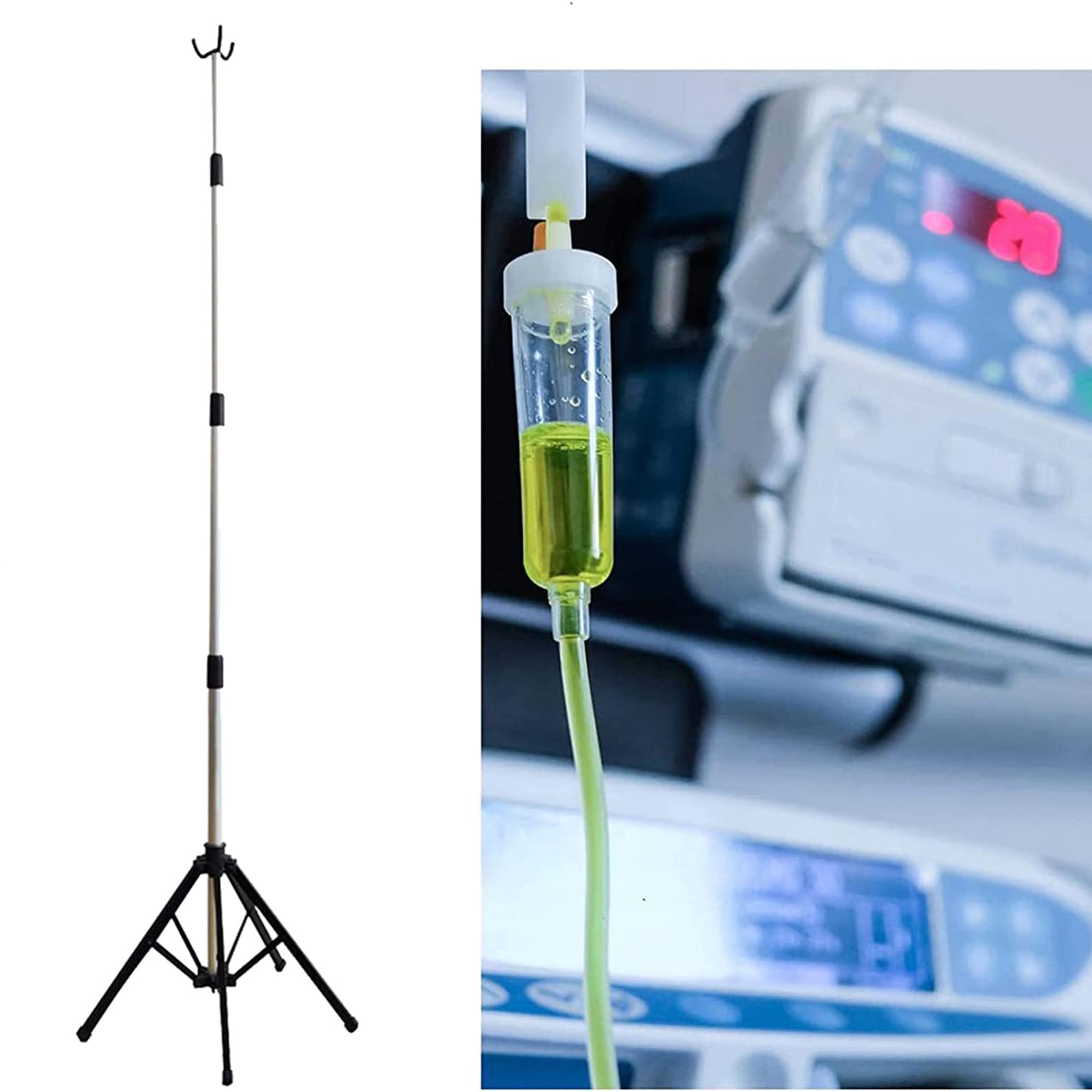 ポータブル　ポール輸液スタンド　折り畳み式　点滴バッグスタンド アルミ合金 YK Amazon.co.jp: 折りたたみ式 点滴スタンド 高さ調節可能 輸液