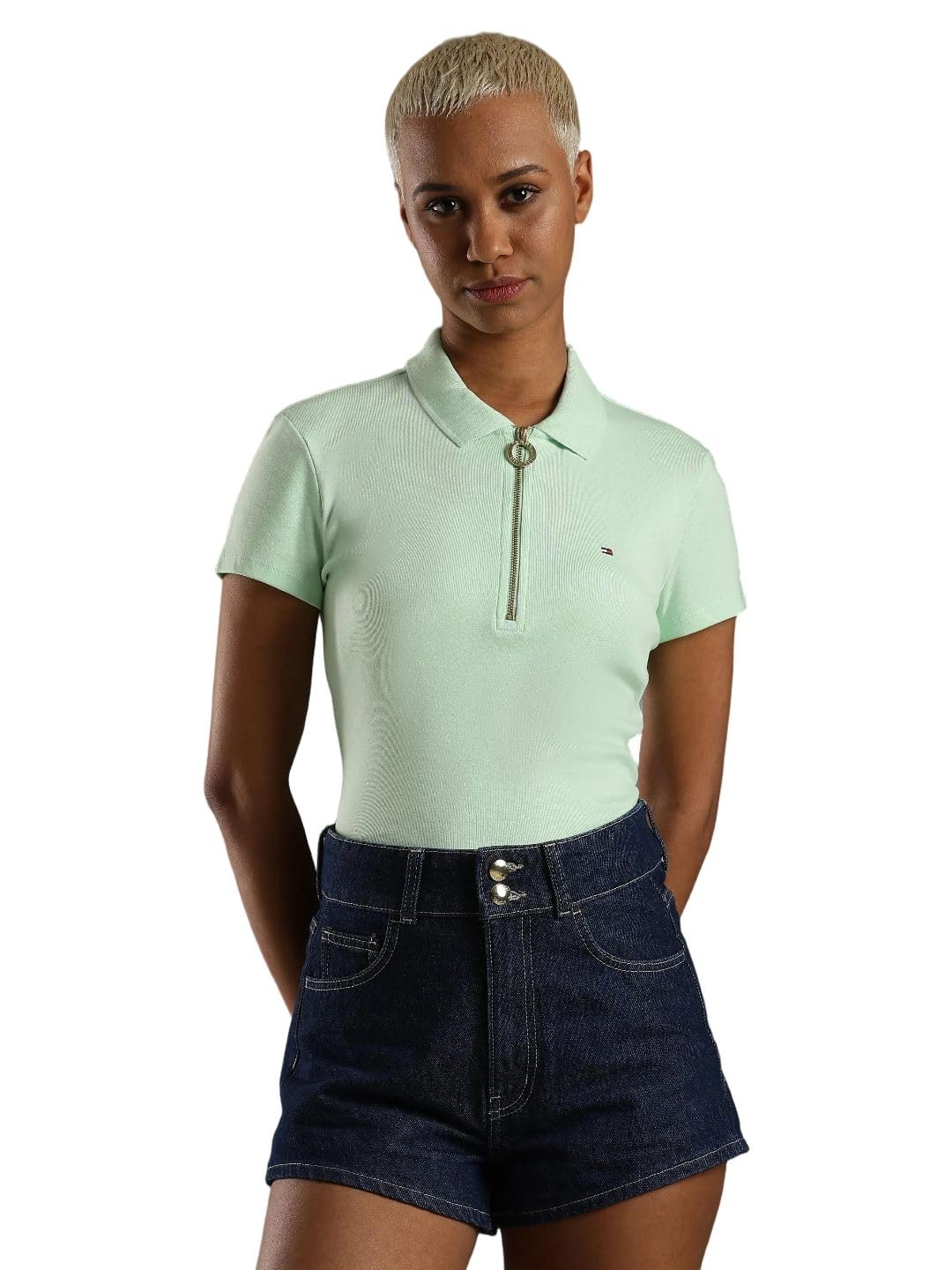 tommy hilfiger Solid Slim Fit Cotton Polo T-Shirt-picture-37