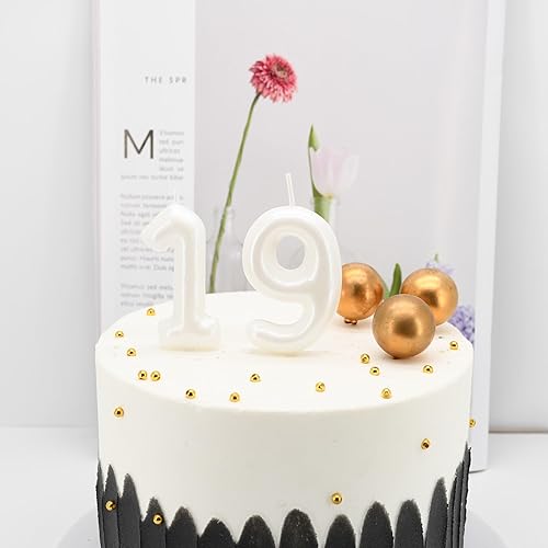 Miniatura 3 de DERVENTA Vela de Número Blanca de 2.36 pulgadas Decoración de Fiesta Celebración Aniversario Cumpleaños Brunch Postre Cobertura de Pastel Perfecta 1