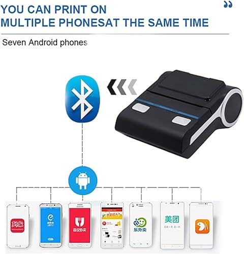 Miniatura 5 de No es compatible con iPhone/iPad/Mac, impresora térmica portátil Bluetooth de 3.150 in, solo compatible con Android/Windows, impresora inalámbrica