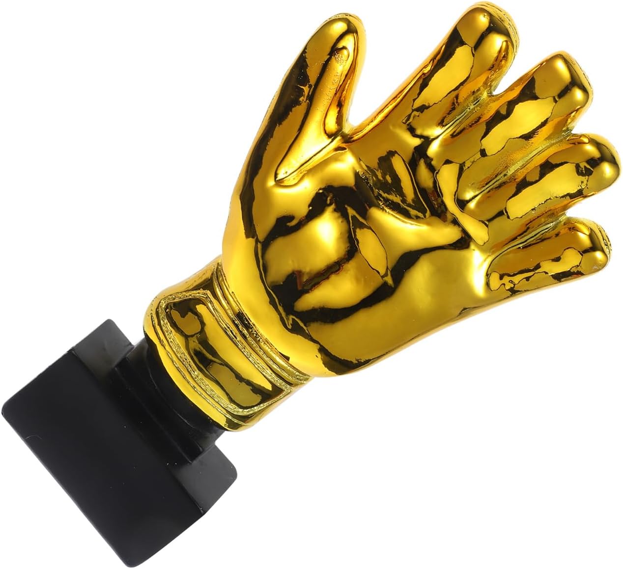 SUPVOX Goalkeeper Award Trophy Golden Resin Glove Shaped Soccer Match Prize for Office School Kindergarten Celebrations Durable Design for Lasting Recognition