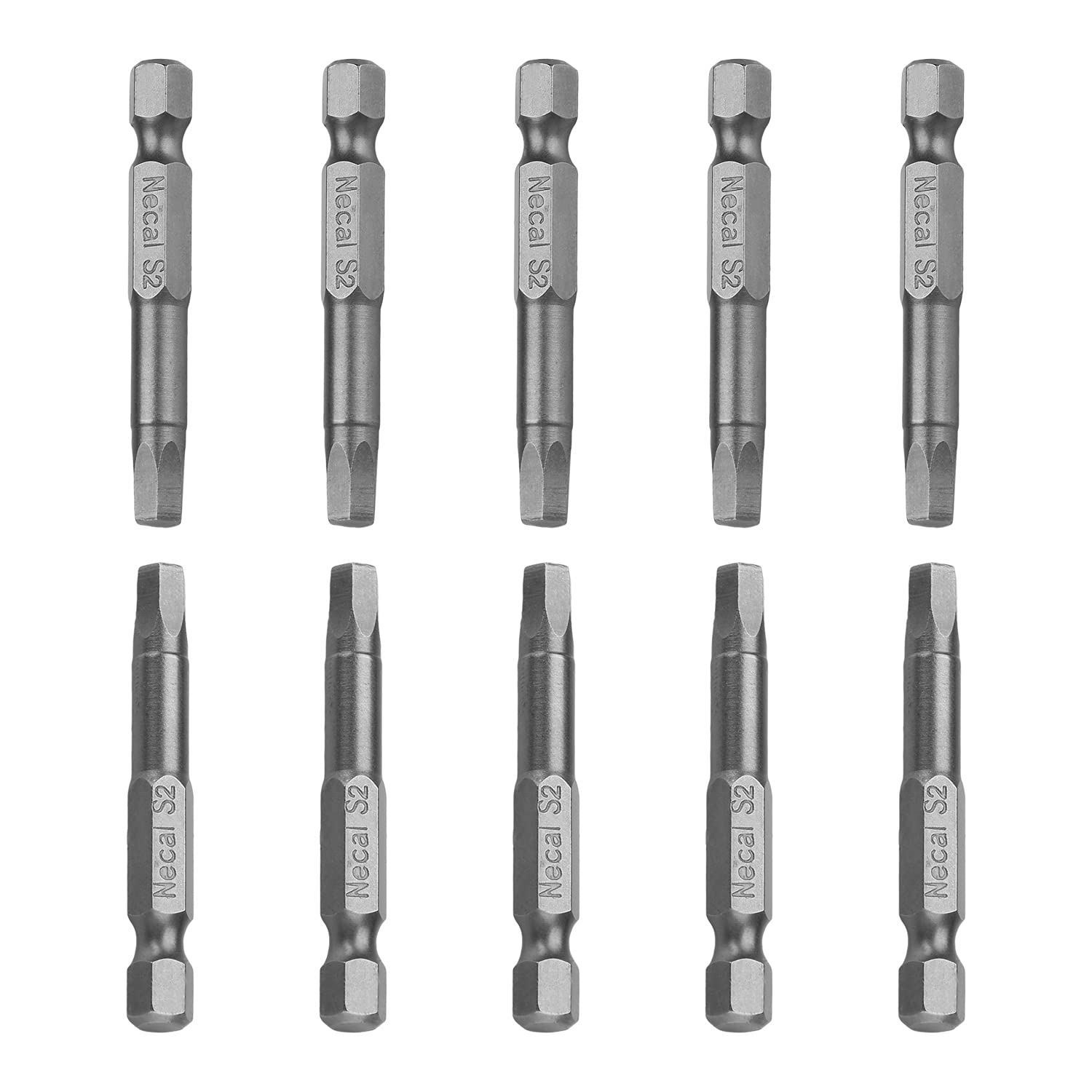 Utoolmart H5 Hexagon Head Allen Wrench Screwdriver Bit 1/4 Inch Hex Shank S2 Steel 50mm Length Magnetic Hex Drill Bits for Hand Held Wrench and Electric Drills 10pcs