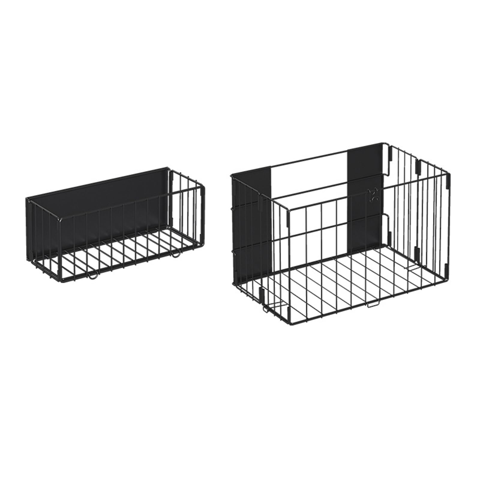 Storage Basket Set with Hooks Large Small Size for Towel Detergent Vertical Spaces Saving Solution Ventilation Clothes Basket