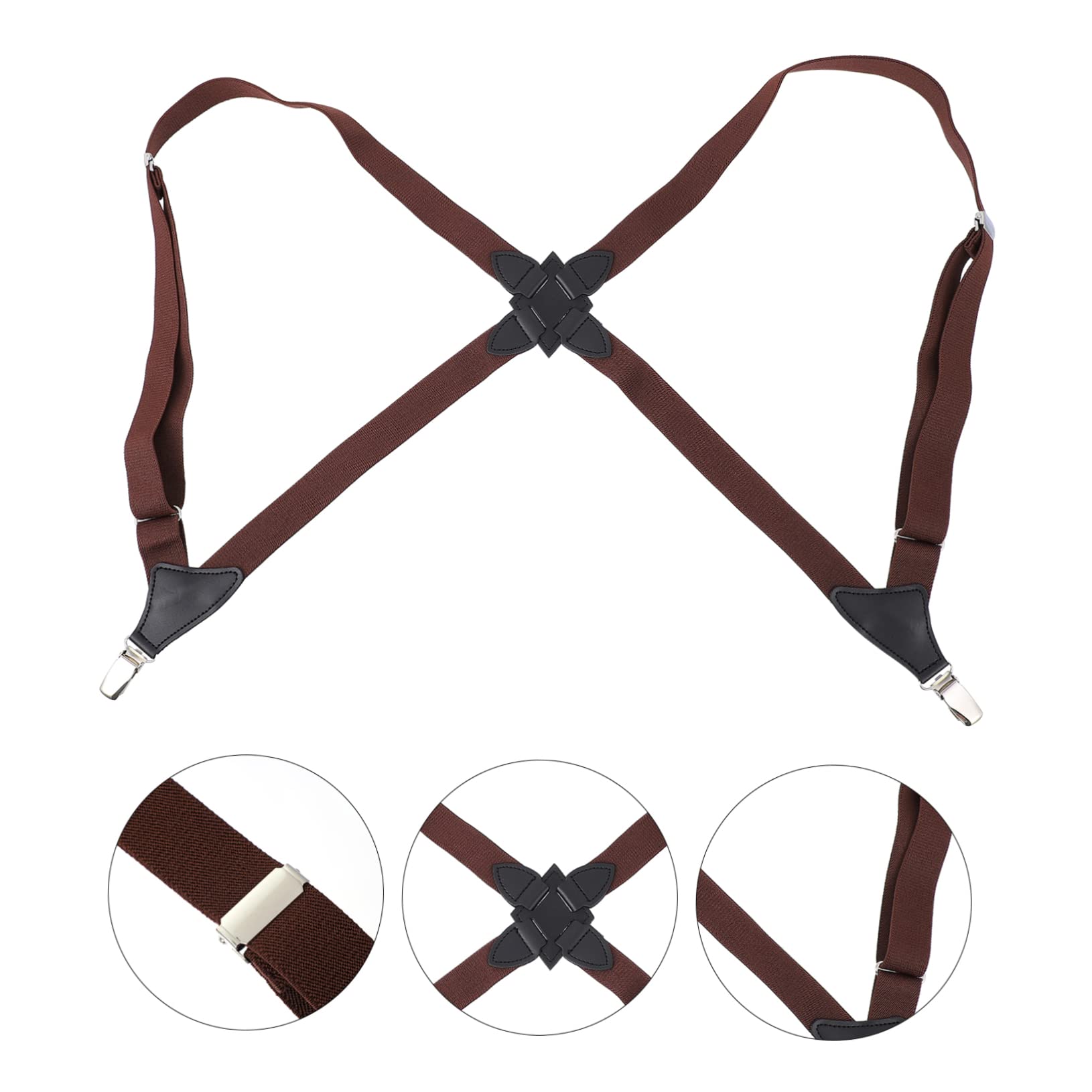 GALPADA 3pièces Bretelles Élastiques Réglables Pour Hommes Et Femmes Clip Pratique Pour Pantalons Accessoire De Mode Et Confortable