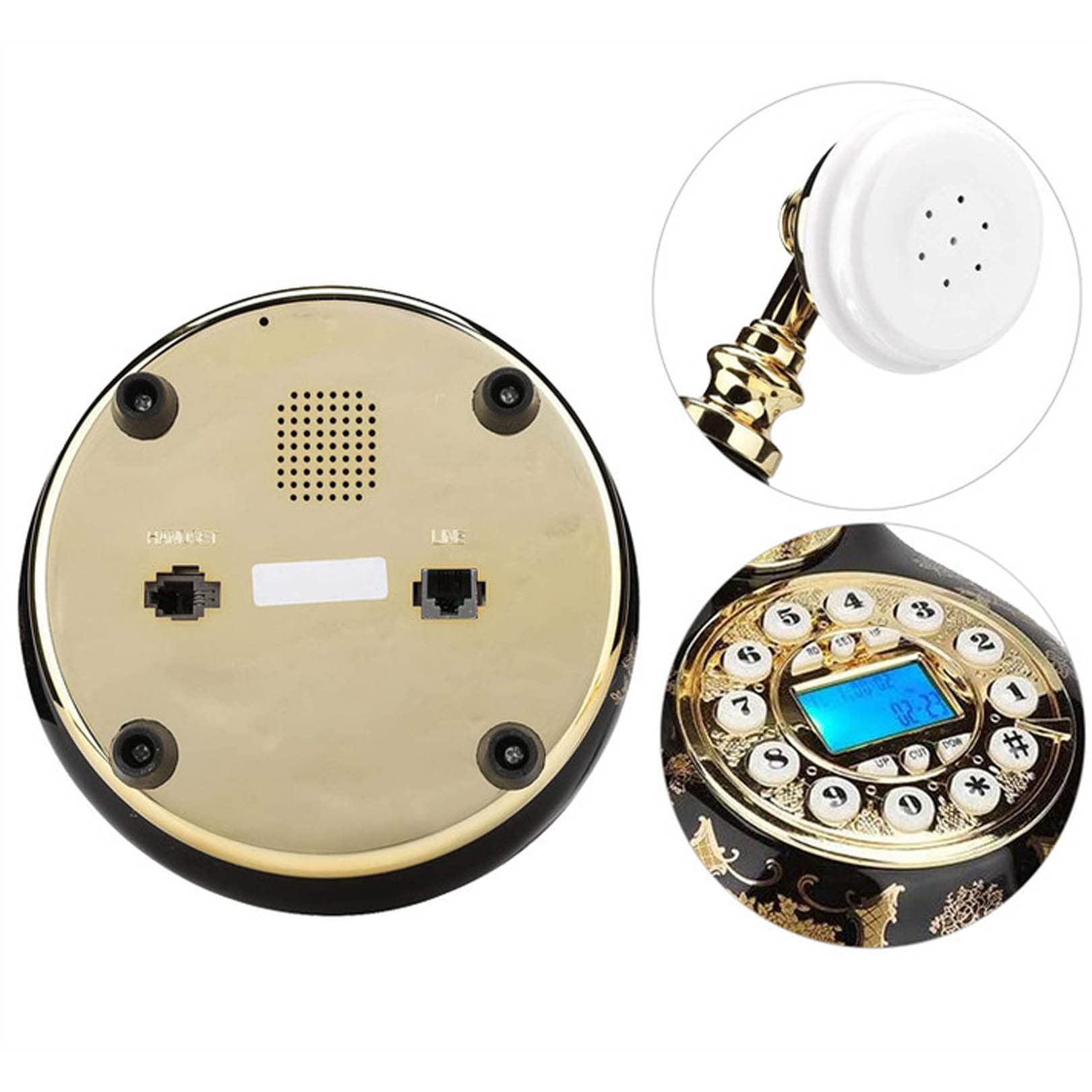 WangXLDD Teléfonos antiguos giratorios antiguos antiguos teléfono retro moda vintage antiguo teléfono fijo para amigos o familias teléfono de la casa