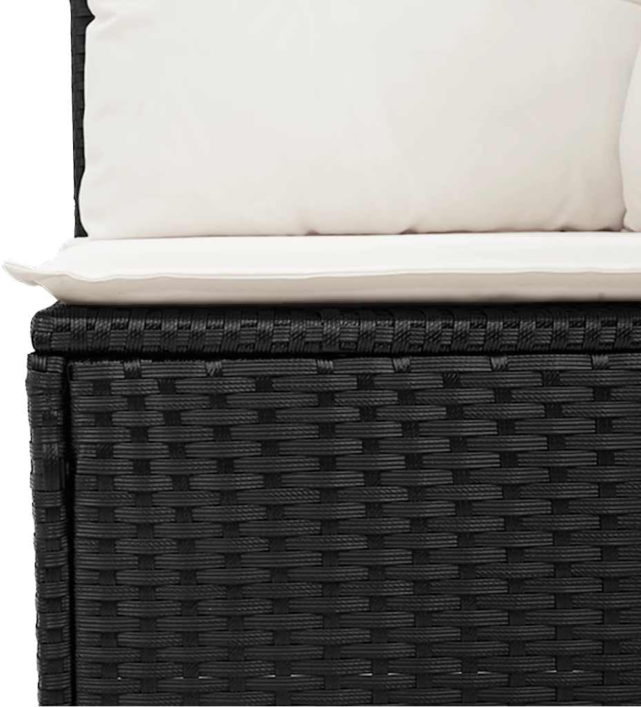 Garden Sofa Set Black Outdoor Deck Sets Outdoor Furniture Set Patio Furniture Poolside for Deck Garden Patio Poolside