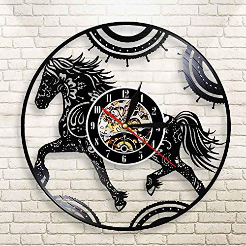 Amazon.co.jp: 壁掛け時計 30cm 曼荼羅 ゼンタングル 馬 ウォール