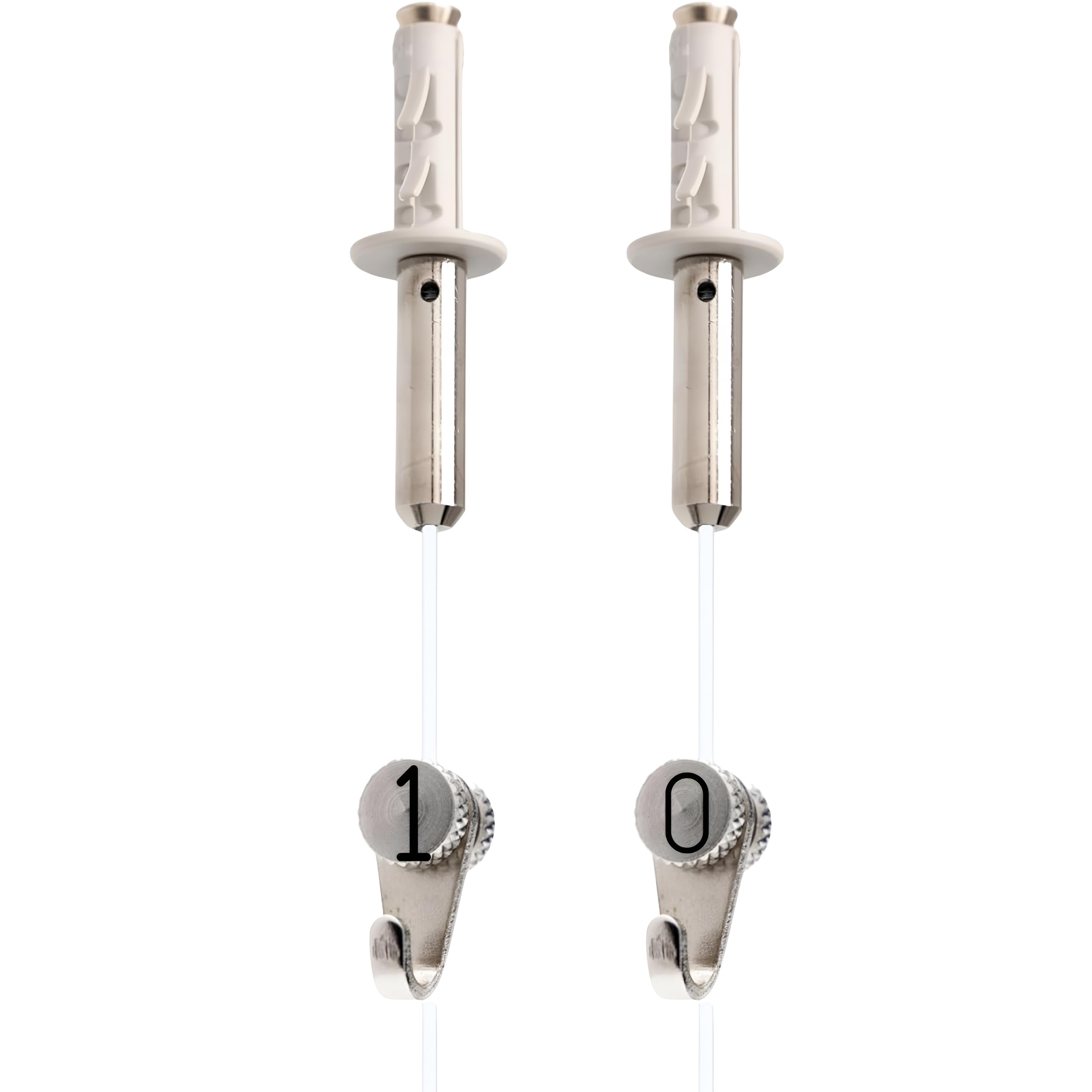 Colgador para Techo RM-SG | Kit Colgadores con Soporte Techo, Nylon y Ganchos RM | Resistencia hasta 15 kg por Unidad | Sistema para Colgar Cuadros sin Taladrar (10)