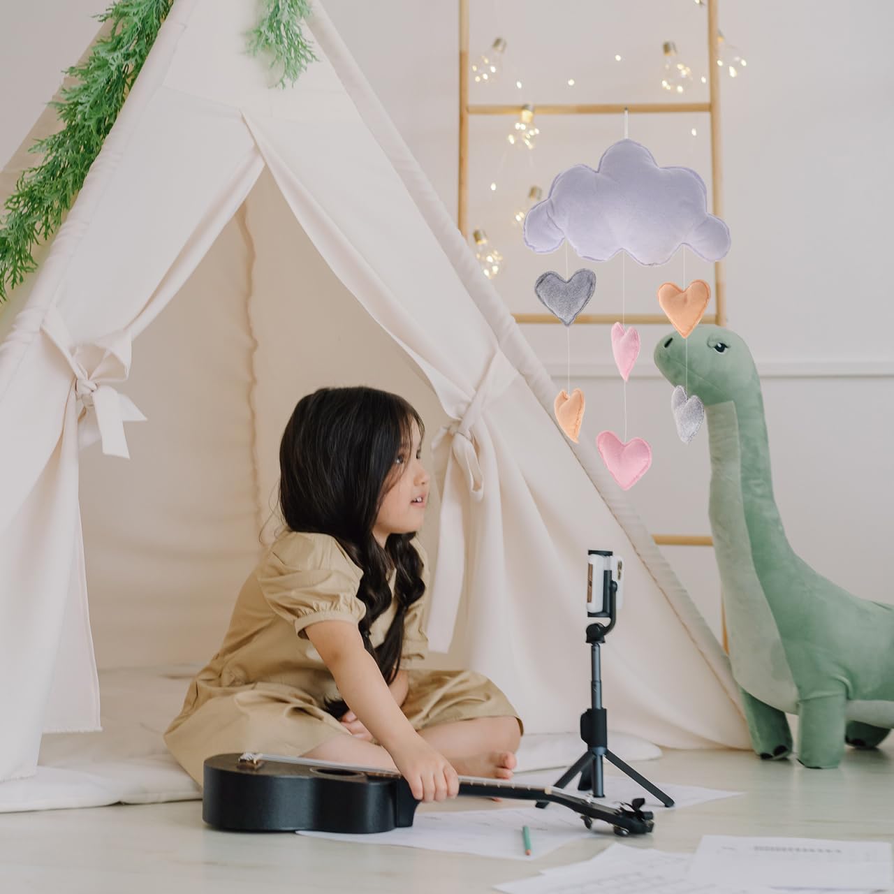 Toyvian Decoración Colgante Nube Gotas Lluvia Adornos Infantiles Habitación Diseño Nube Corazón