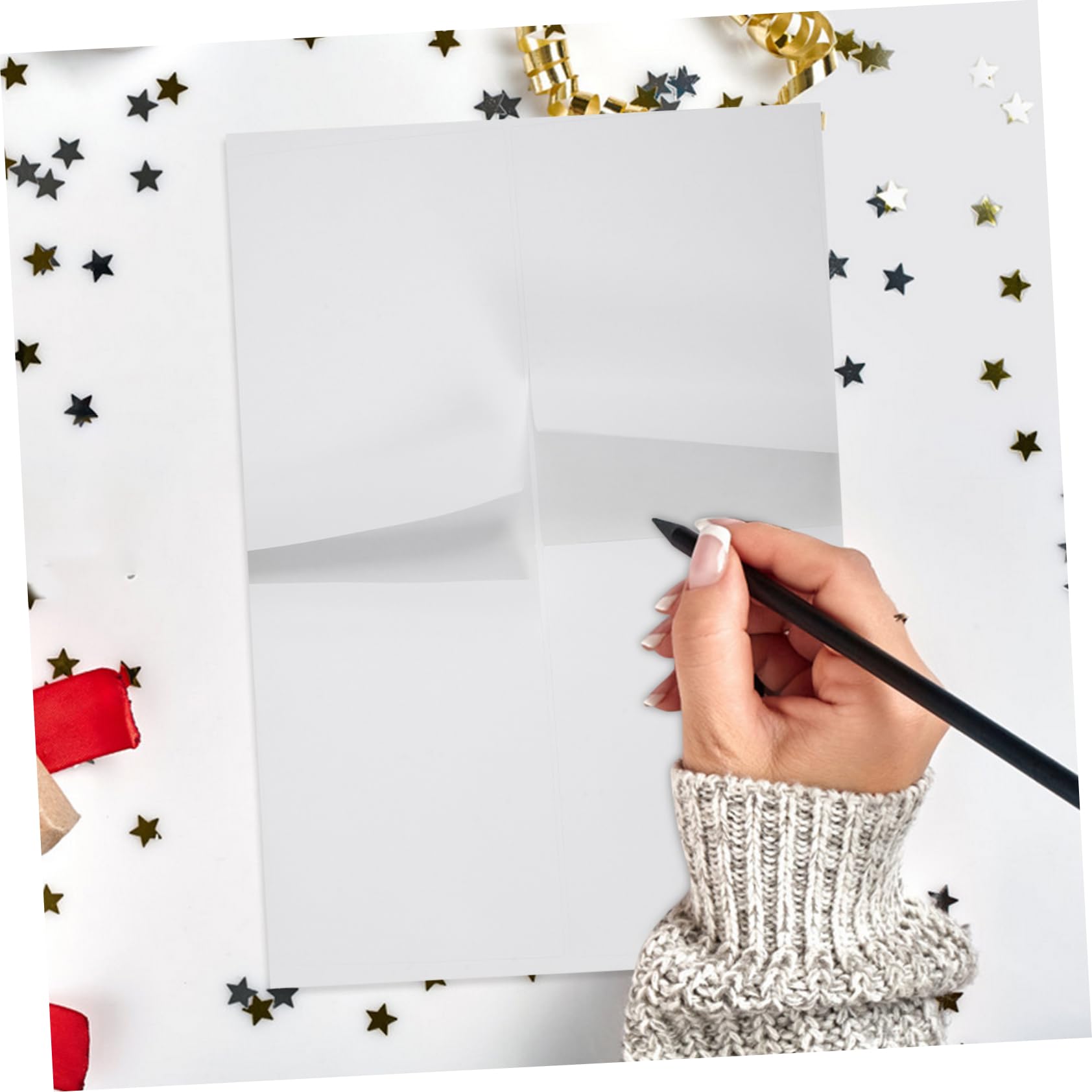 Papier Autocollant Mat pour Imprimante, 100 Feuilles