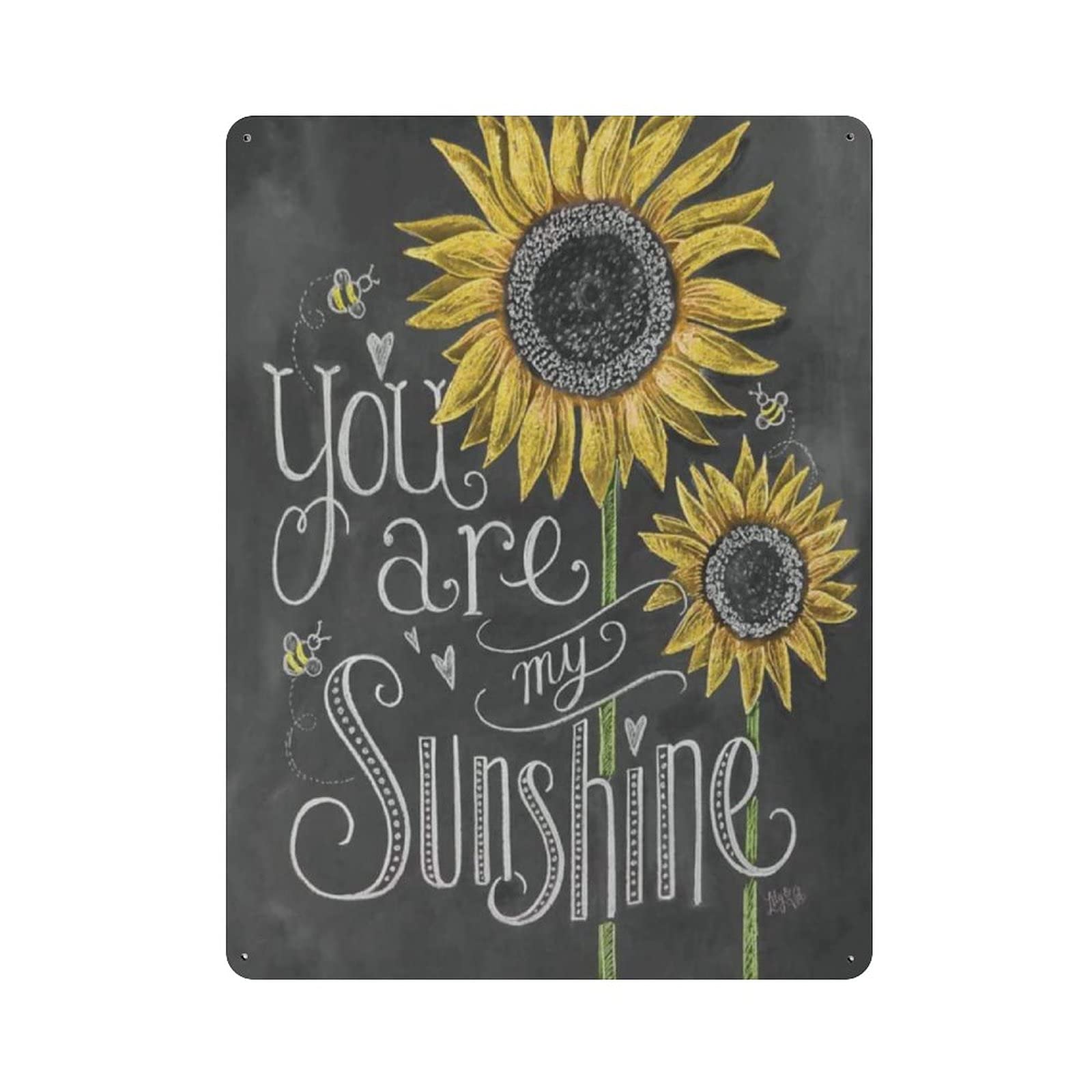 rayprint You Are My Sunshine Vintage tin Sign Metal Poster Home Bar Cafe Club Garden Farm Decor Hanging Poster Retro Wall Art Prints 16x12in (40x30cm)