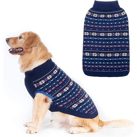 BINGPET Christmas Winter Dog Sweater Cover