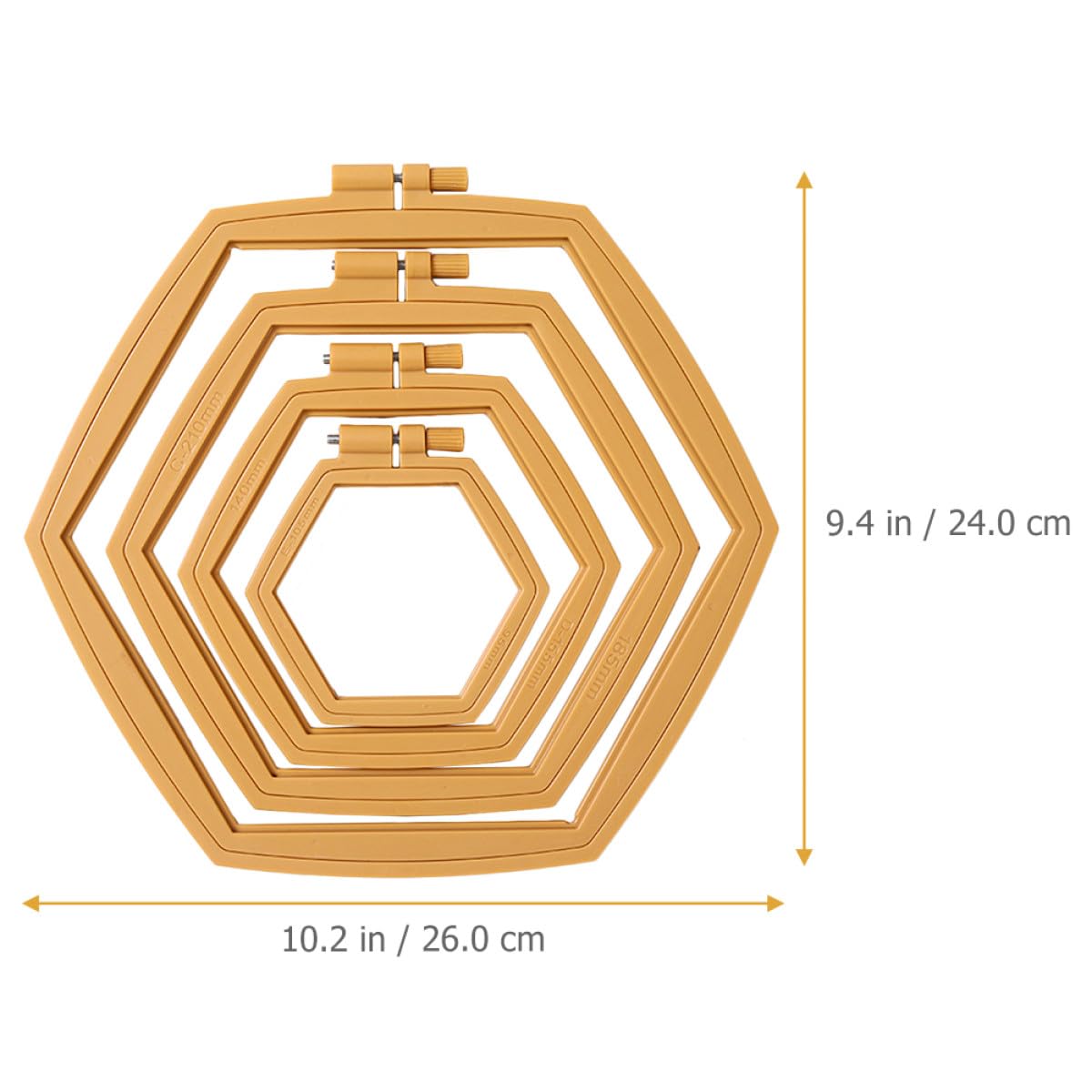 Zerodeko Aros de Bordado para Principiantes y Amantes del DIY 4 Ajustables y Reutilizables de Abs Color Caqui en Quilting y Manualidades