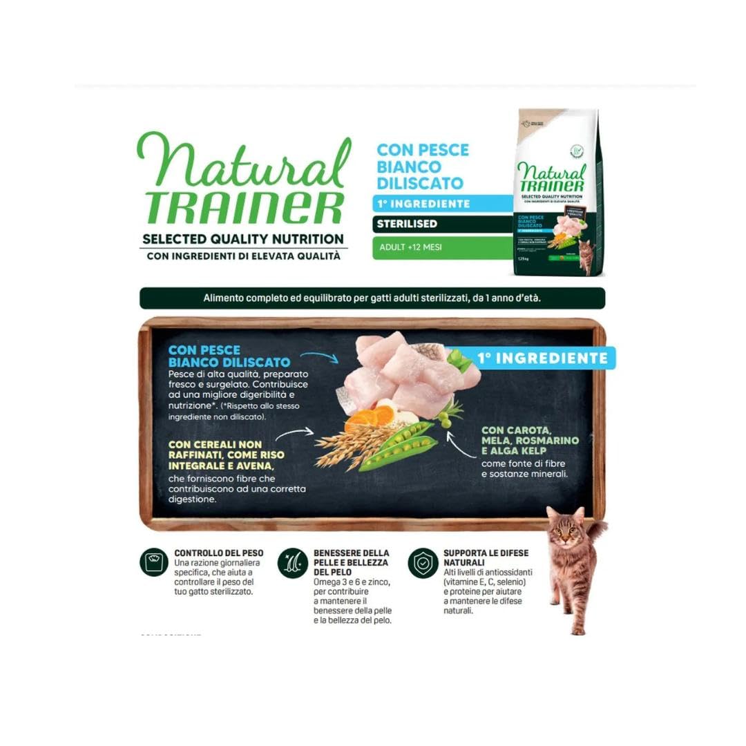 Natural trainer crocchette tonno/riso per cani adulti taglia grande sacco 12 kg