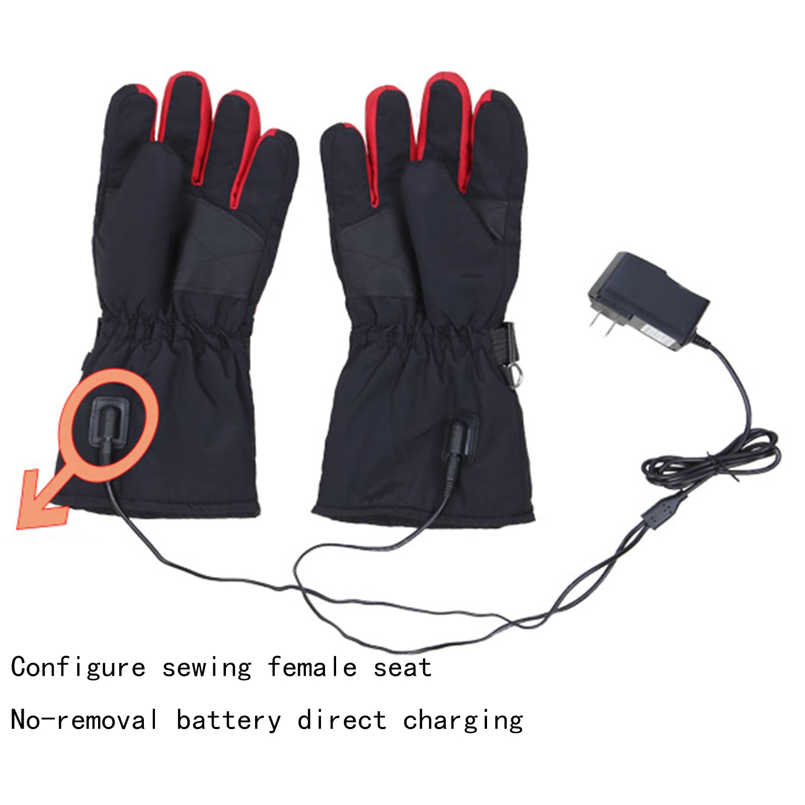 CHEWYNP Guantes térmicos para Hombres y Mujeres, Guantes térmicos para Motocicleta Pantalla táctil Impermeable Guantes térmicos de Invierno Calefacción de Doble Cara 3 Niveles de calefacci