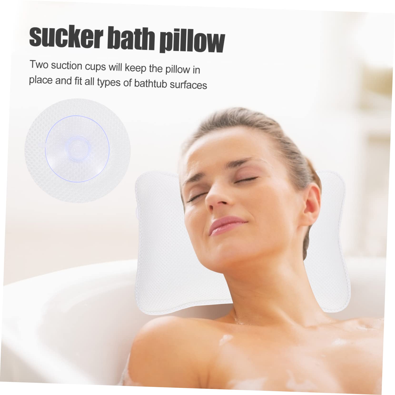Healvian 3pezzi Cuscino Da Bagno Ergonomico Con Ventose Poggiatesta Comfort Per Vasca Da Bagno e Spa Per Relax Dopo Lavoro o Allenamento