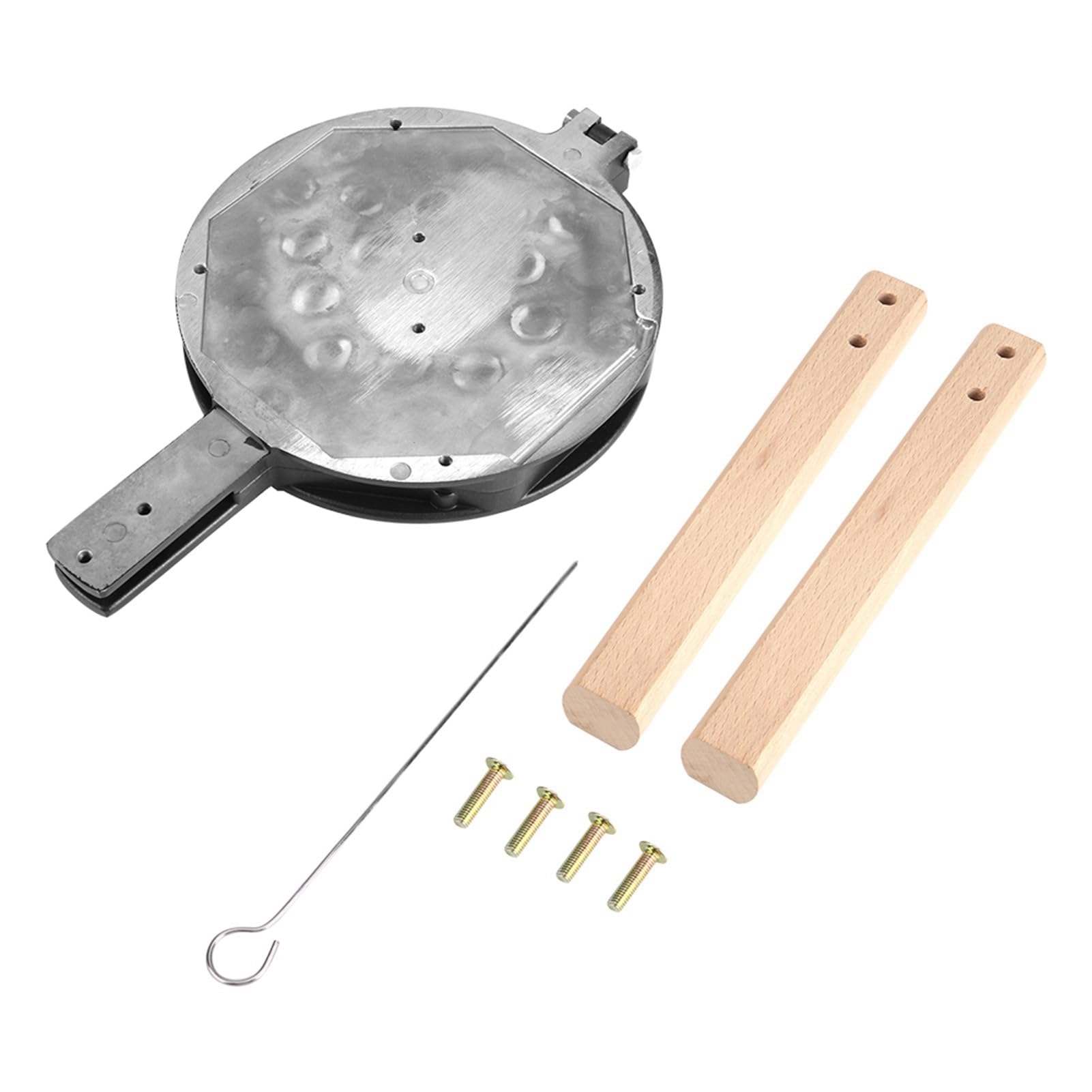 Moule de cuisson à bulles d'œufs, gaufrier antiadhésif, outil de cuisine en aluminium avec poignées en bois, conception de support fixe pour usage commercial à domicile, pour