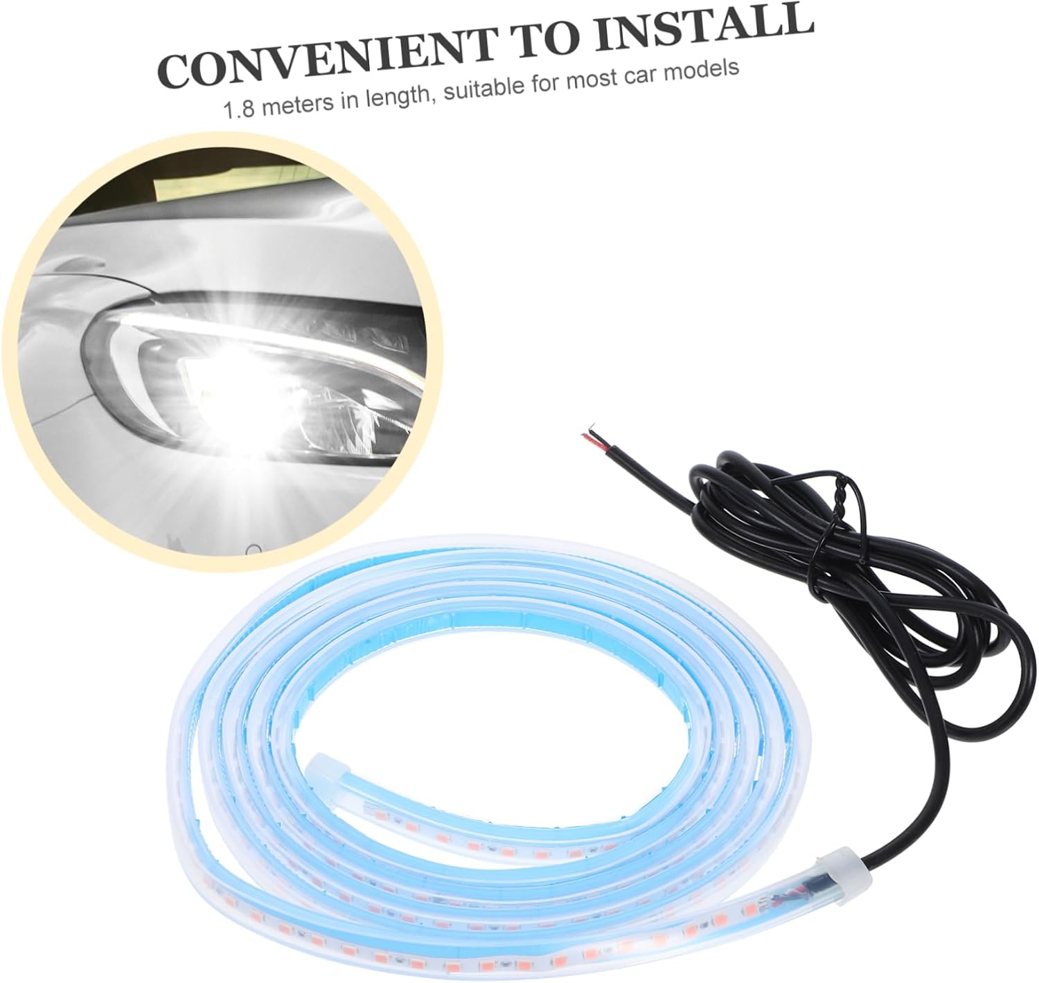 OUNONA Car Hood Led Light Strip Flexible and Easy to Install High Brightness Illumination Purple Light for Suvs and Trucks image 4