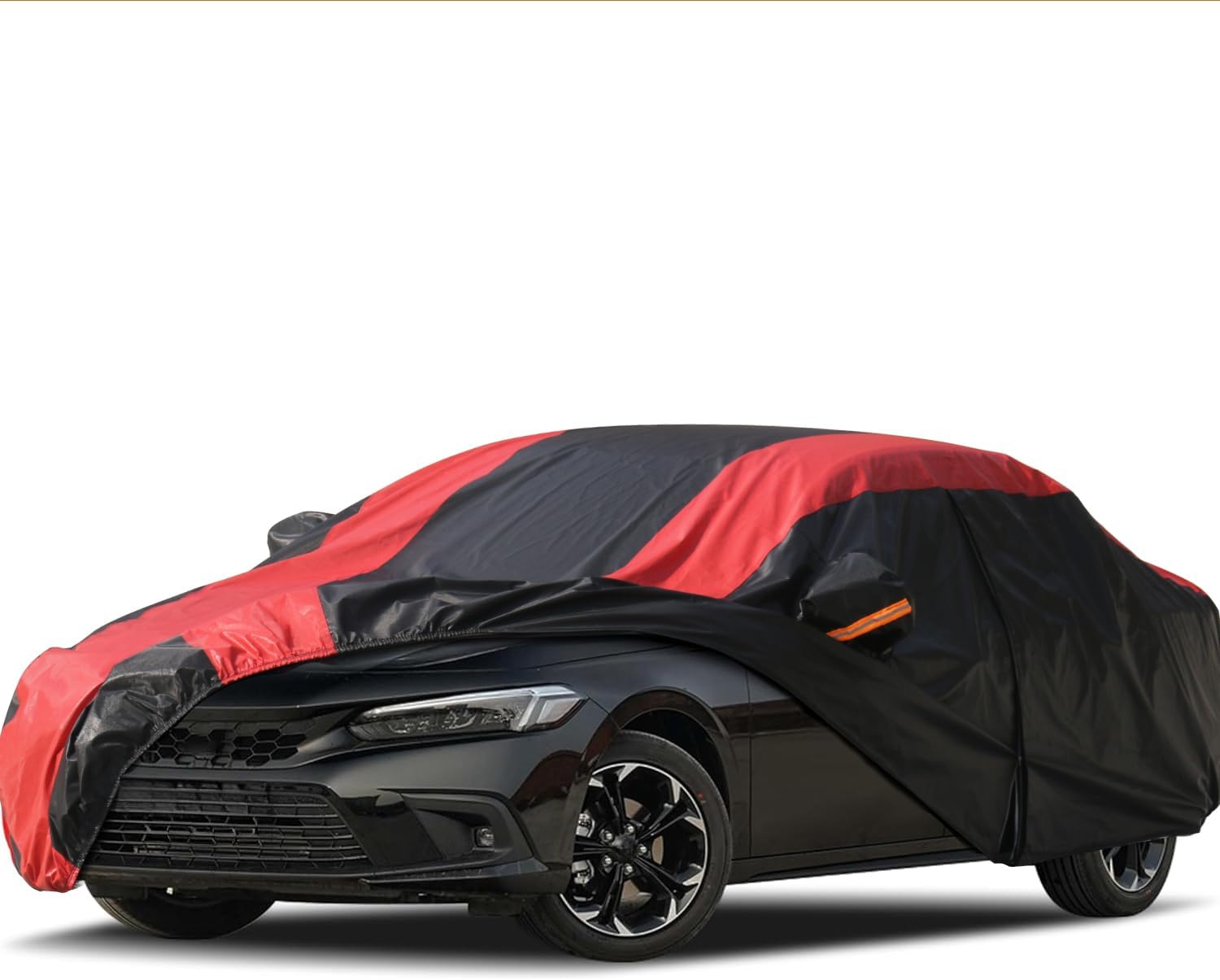 6-Layer Car Cover Waterproof All Weather for Automobiles,Outdoor Full Cover Rain Sun UV Protection with Zipper Cotton,Universal,Fit Sedan-Length (up to 185")