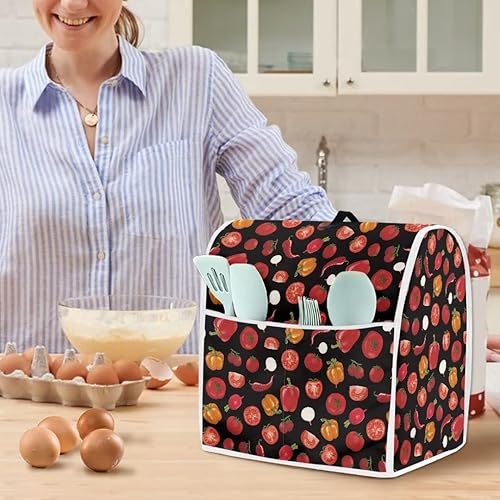 Miniatura 10 de Cubierta antipolvo con estampado de mármol verde azulado para máquina exprimidora, compatible con Kitchen Aid Bowl Lift de 6 a 8 cuartos de galón,