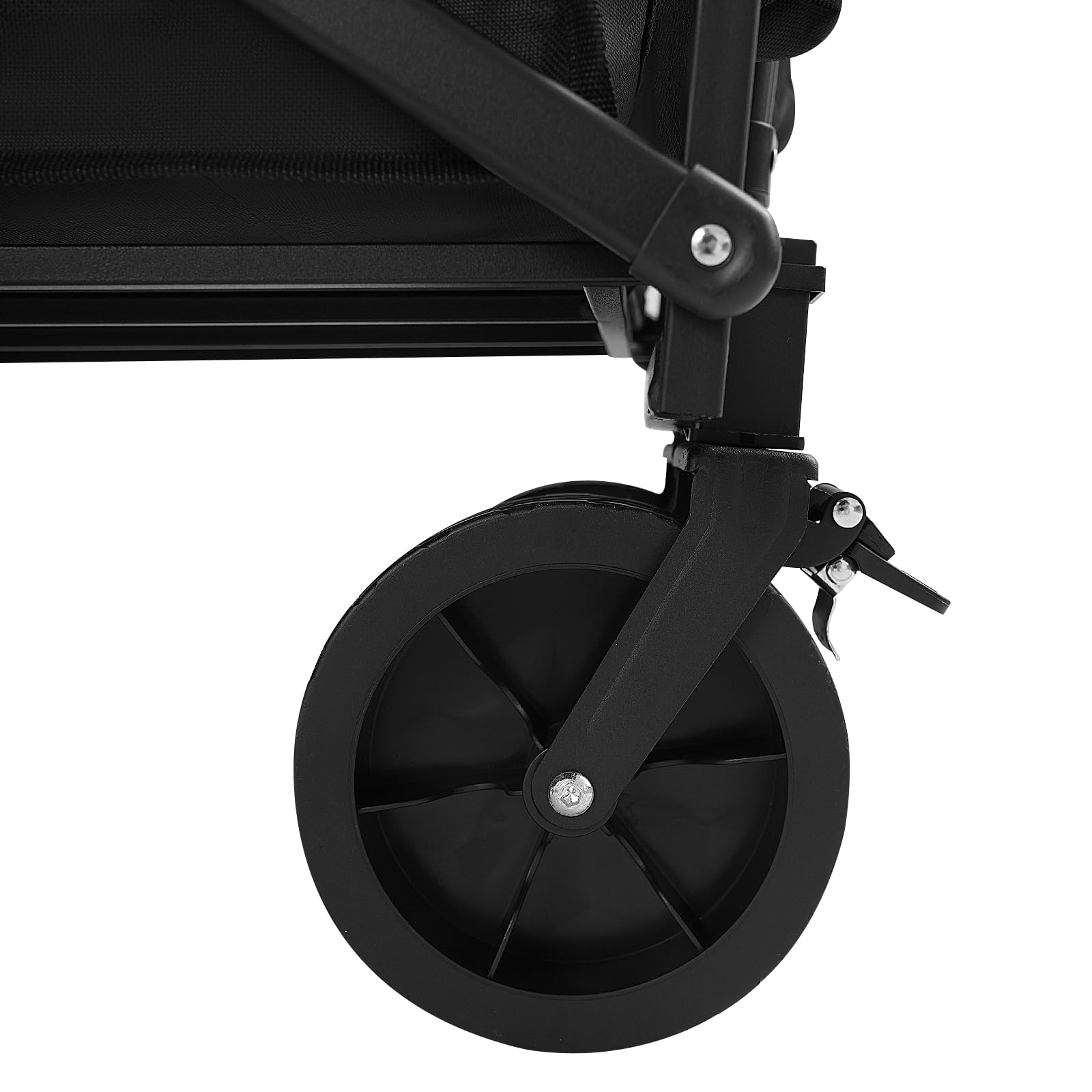 Carretilla de mano plegable de 5/8 pulgadas, carro de camping plegable con asa, capacidad de carga 90 kg/115 kg, carro de mano plegable, 4 ruedas desmontables para compras, camping, jardín (negro, 8