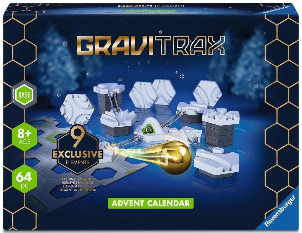 Calendario dell'avvento Ravensburger GraviTrax, ideale per principianti e appassionati di GraviTrax, giocattolo da costruzione per bambini dagli 8 anni in su