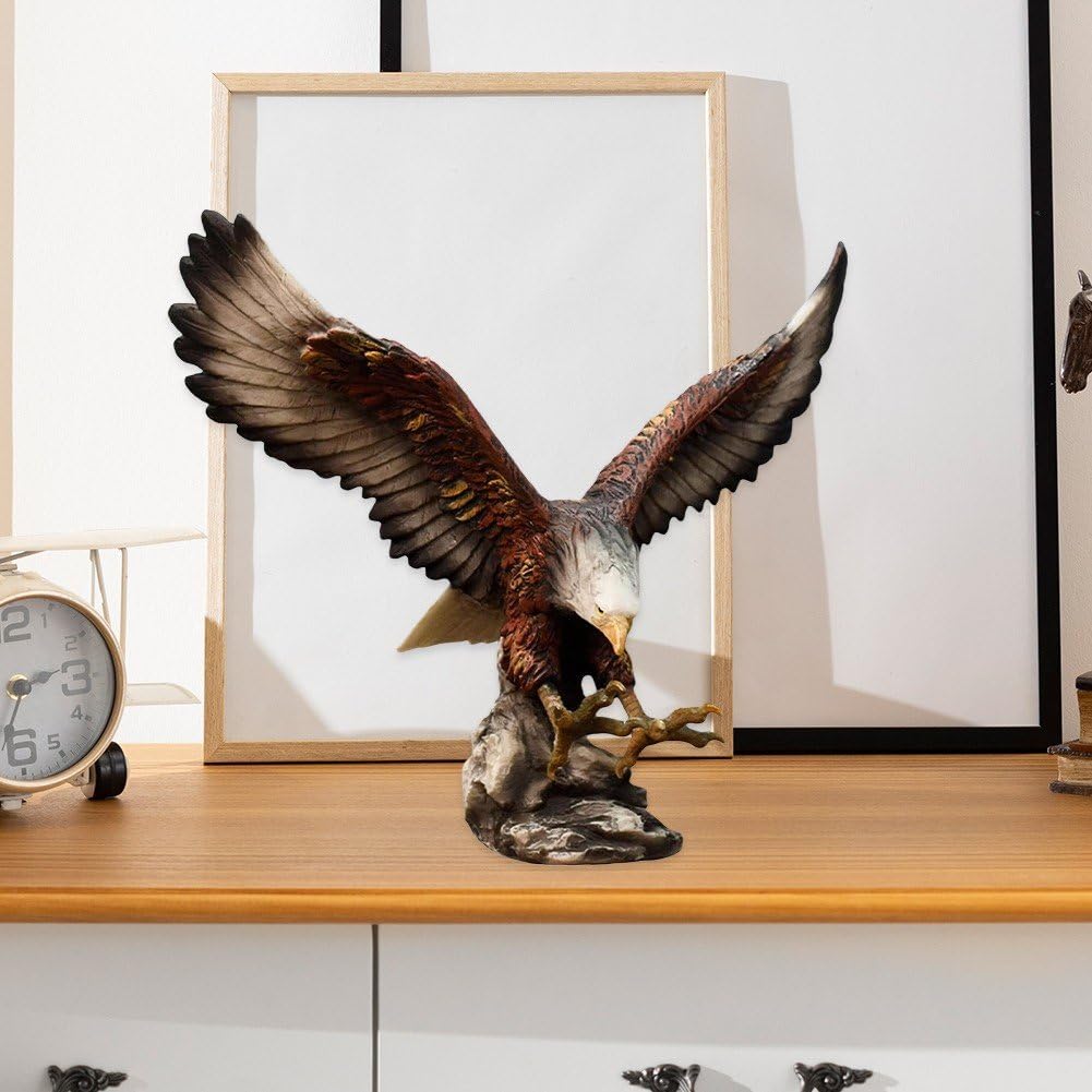 Posąg orła z żywicy, dziki ptak, zwierzę, model, ozdoba, sztuka, statuetka, kolekcjonerska, do domu, biura, na biurko, Feng Shui, dekoracyjne figurki
