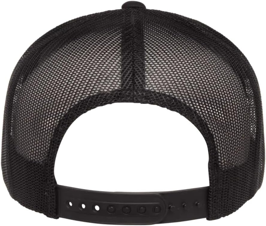 Yupoong 6006W Unisex Adult Classic Trucker Cap, Black, XL-XX-Large Structured Crown fit image 3