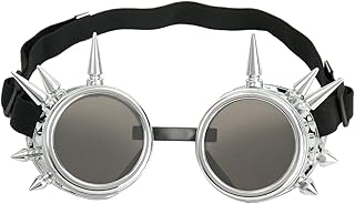 Viviance Moda Plata Steampunk Gafas Spikey Burning Man Disfraz Cosplay Gótico Punk