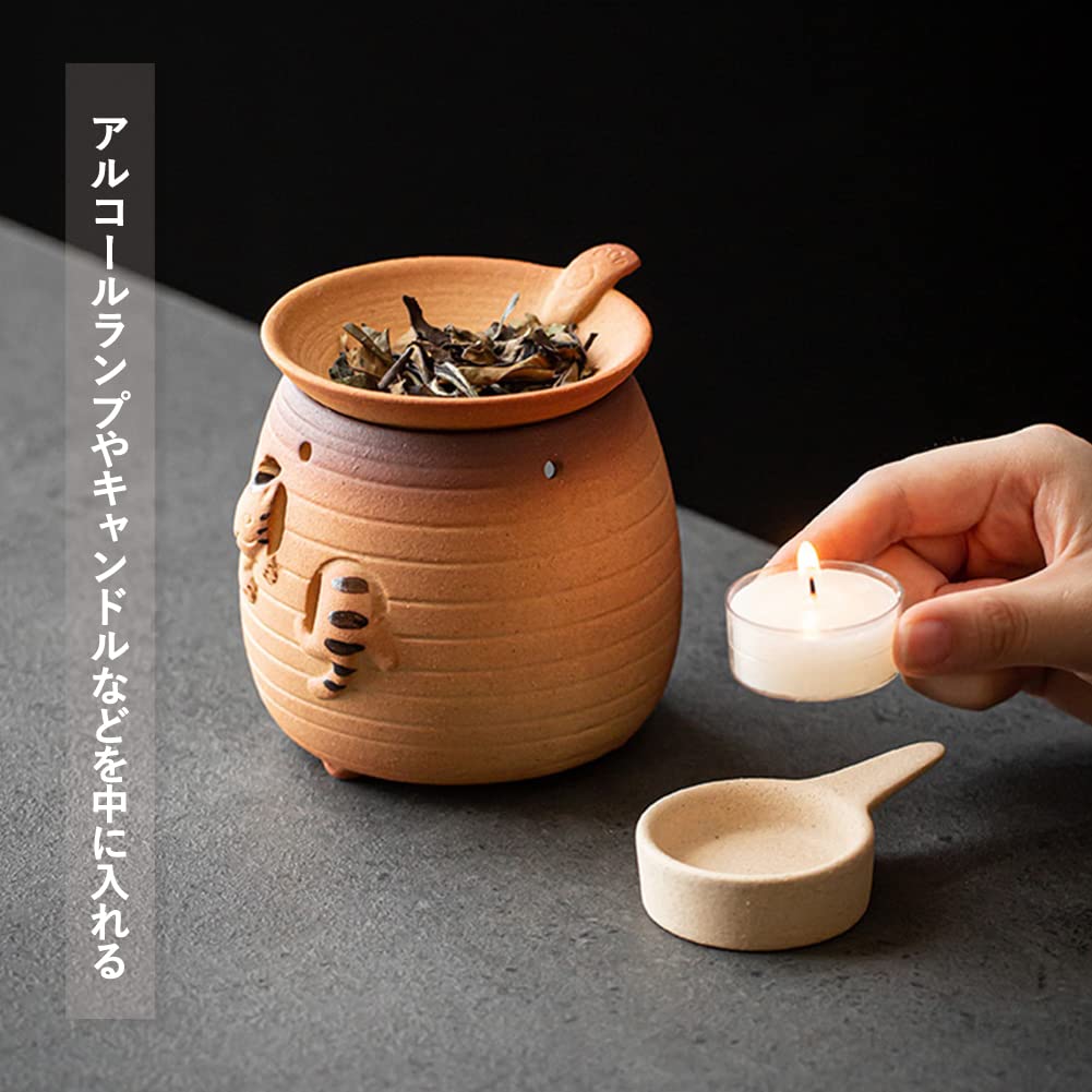 Amazon.co.jp: HIGHAWK 茶 香炉 茶香炉 アロマ炉 焼き物 香炉皿 茶葉
