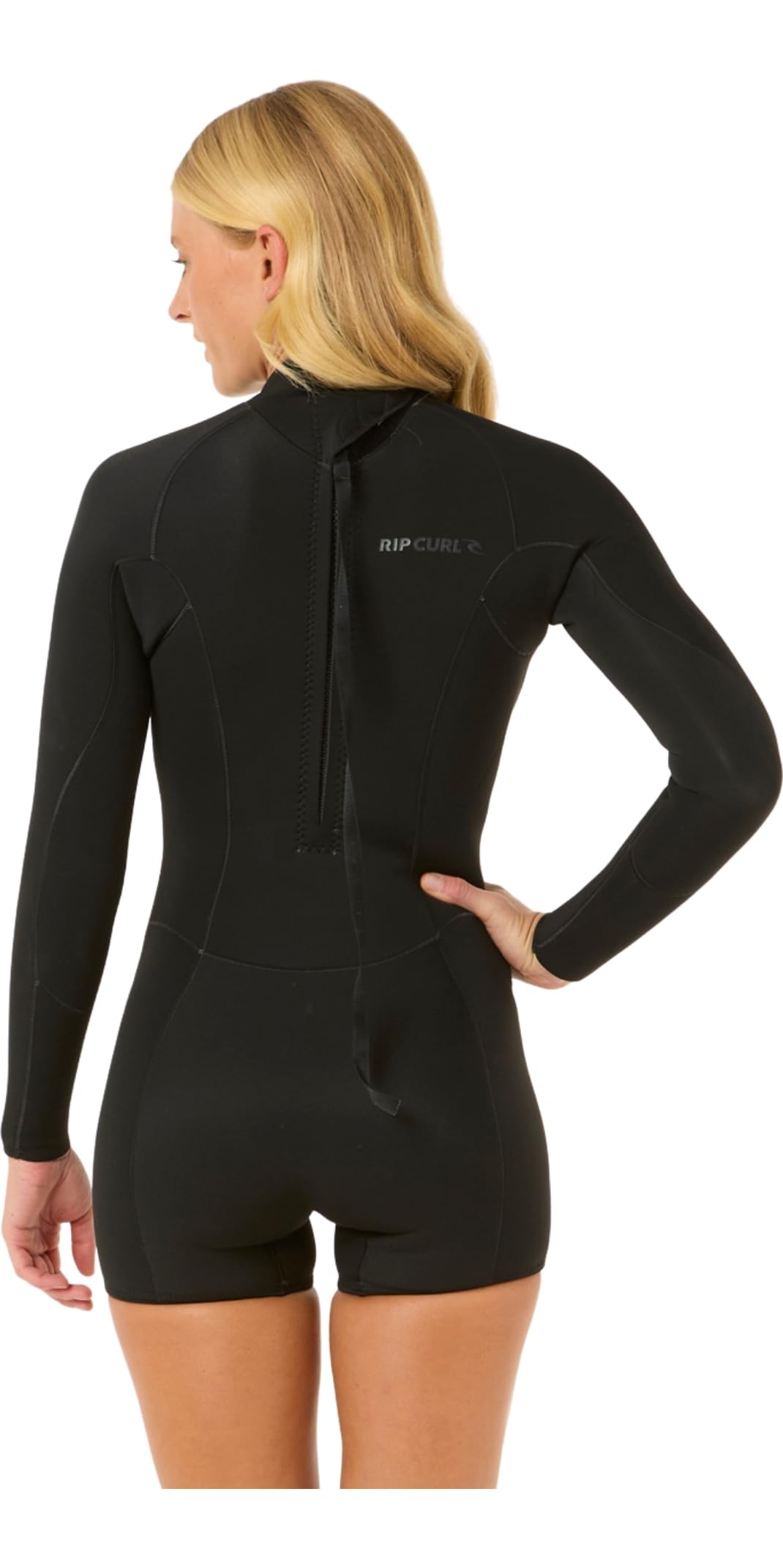 RIP CURL 2026 Mujer Dawn Patrol 2mm Back Zip Manga Larga Traje De Primavera Neopreno 142WSP - Black