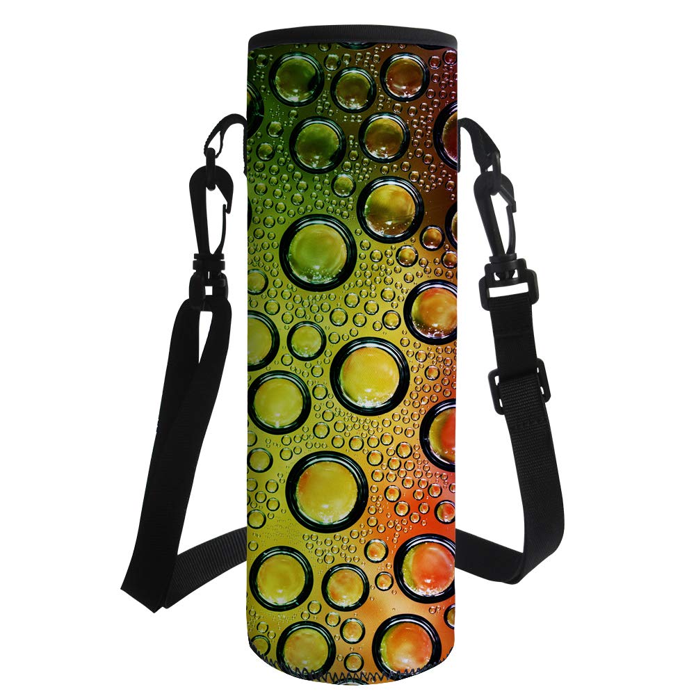 HUGS IDEA Waterdrop Neoprene Water Bottle Carrier Bag Pouch Cover for Outdoor Sports — image 1