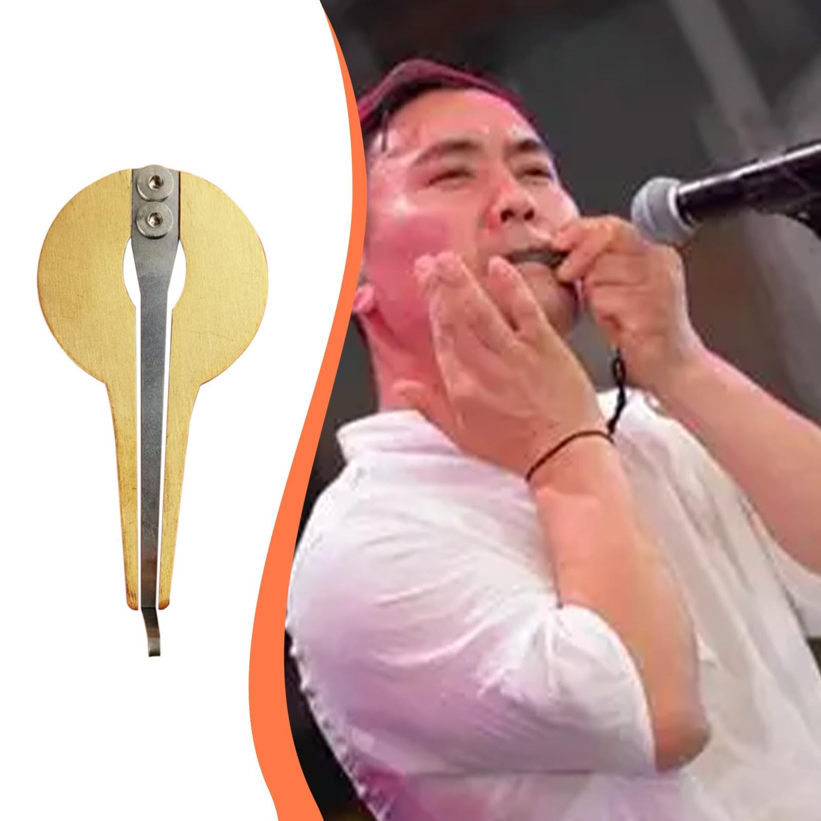 harayaa Guimbarde Métal Mongole, Harpe Juive Russe Sonorité Authentique, Instrument Bouche Traditionnel pour Tous Niveaux, Cadeau Original Russe Mongol, Cercle D'or