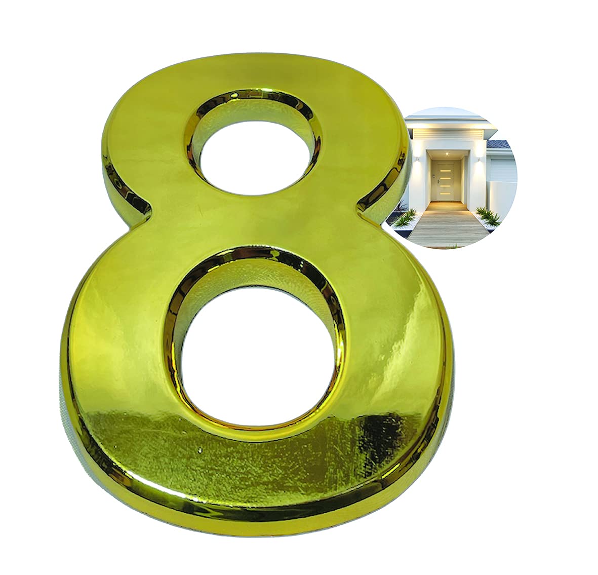 PLAQUE DE PORTE,Type B-Number 9--Numéro De Porte Noir Brillant Adhésif